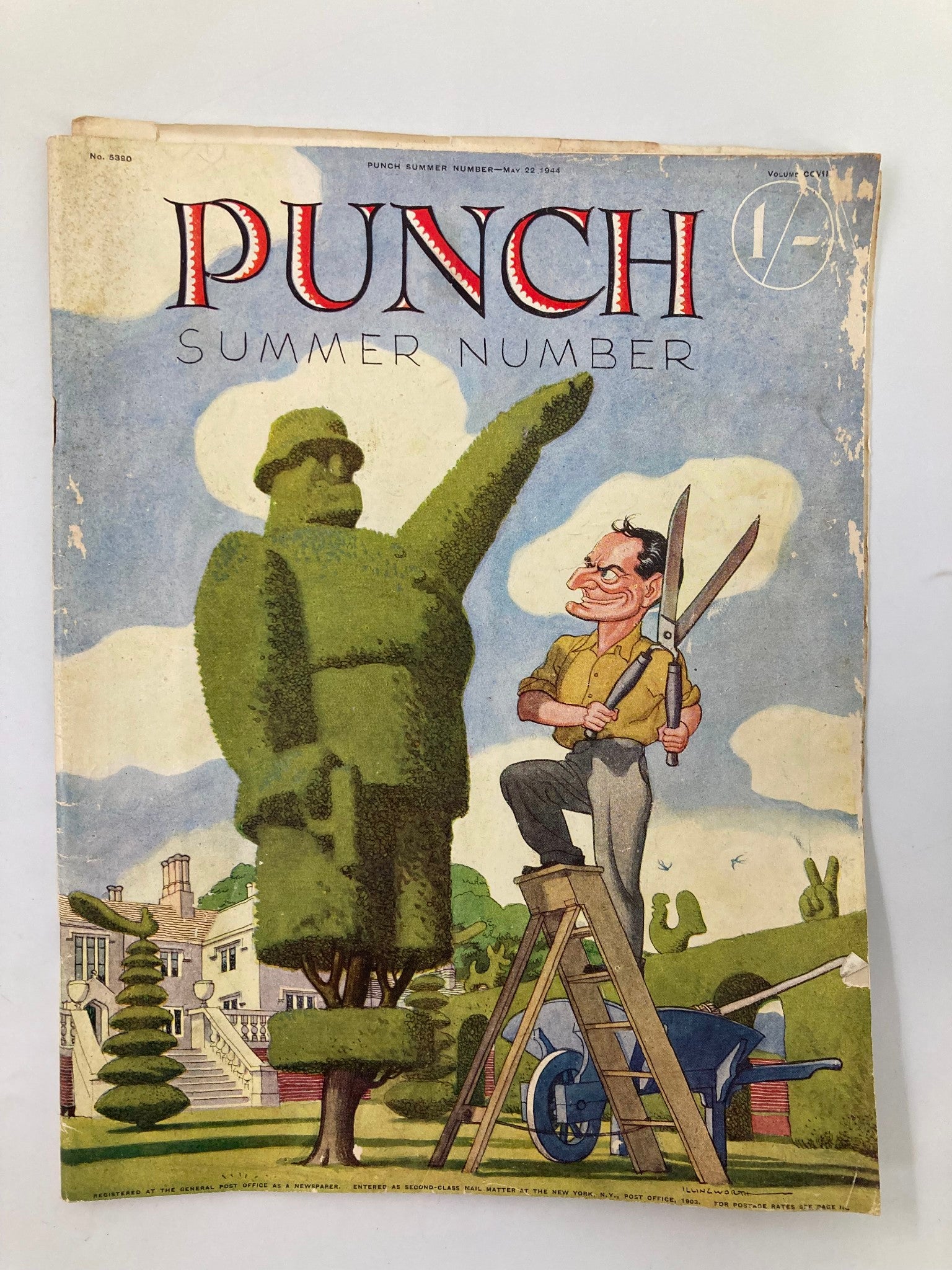 VTG Punch Magazine May 22 1944 Summer Number 1 WWII Cartoon & Humour No Label