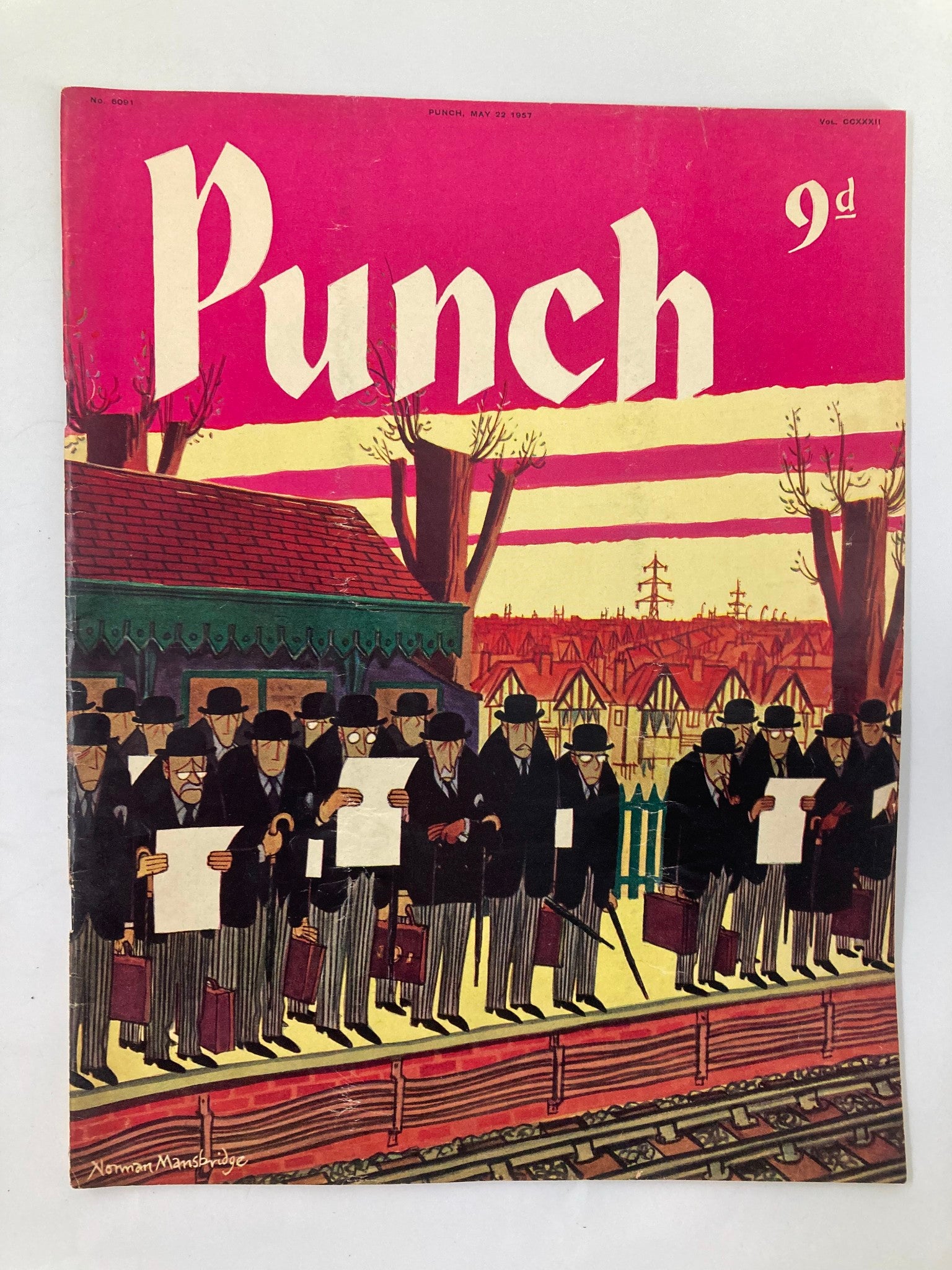 VTG Punch Magazine May 22 1957 WWII Cartoon & Humour No Label