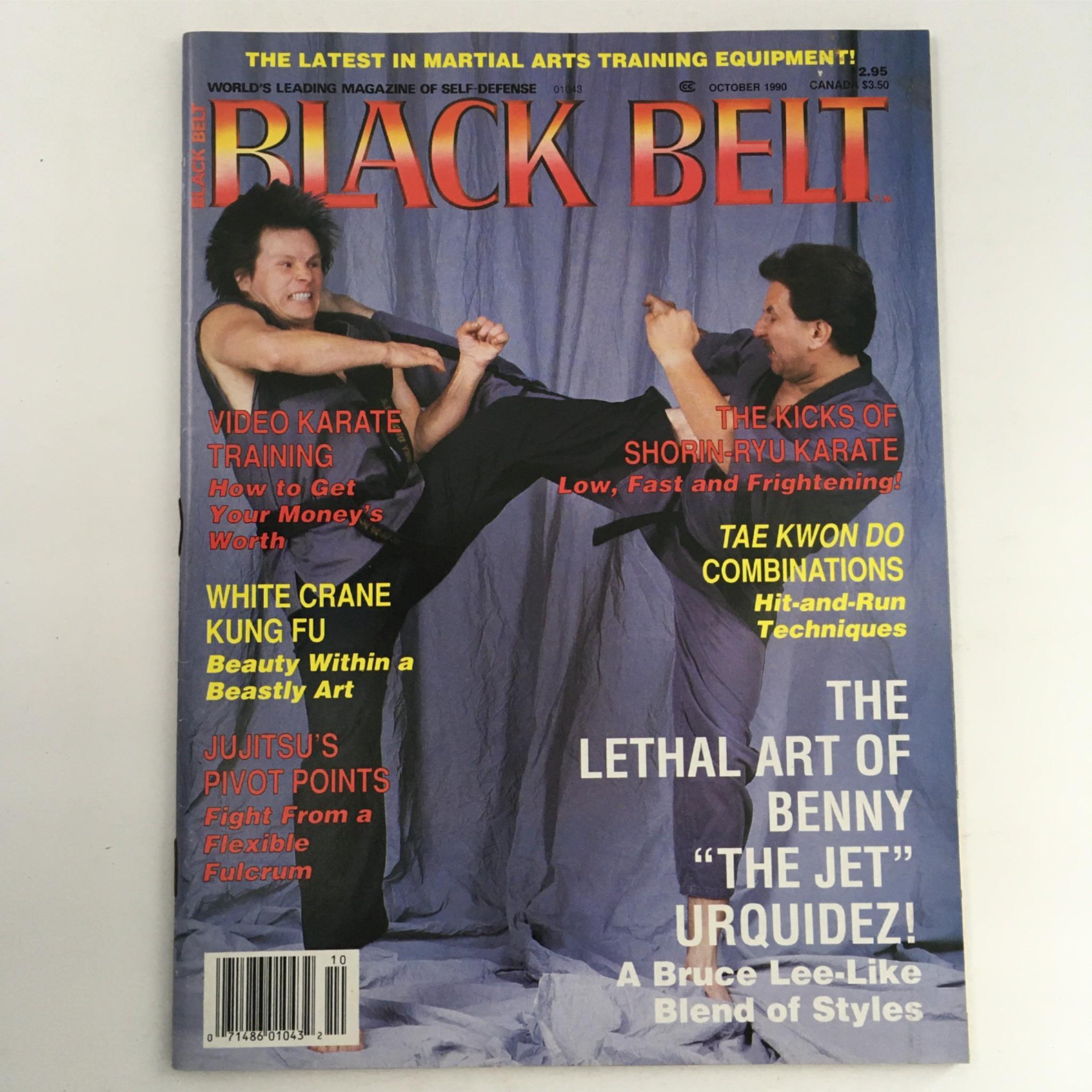 Black Belt Magazine October 1990 Benny 'The Jet' Urquidez Combat Styles No Label