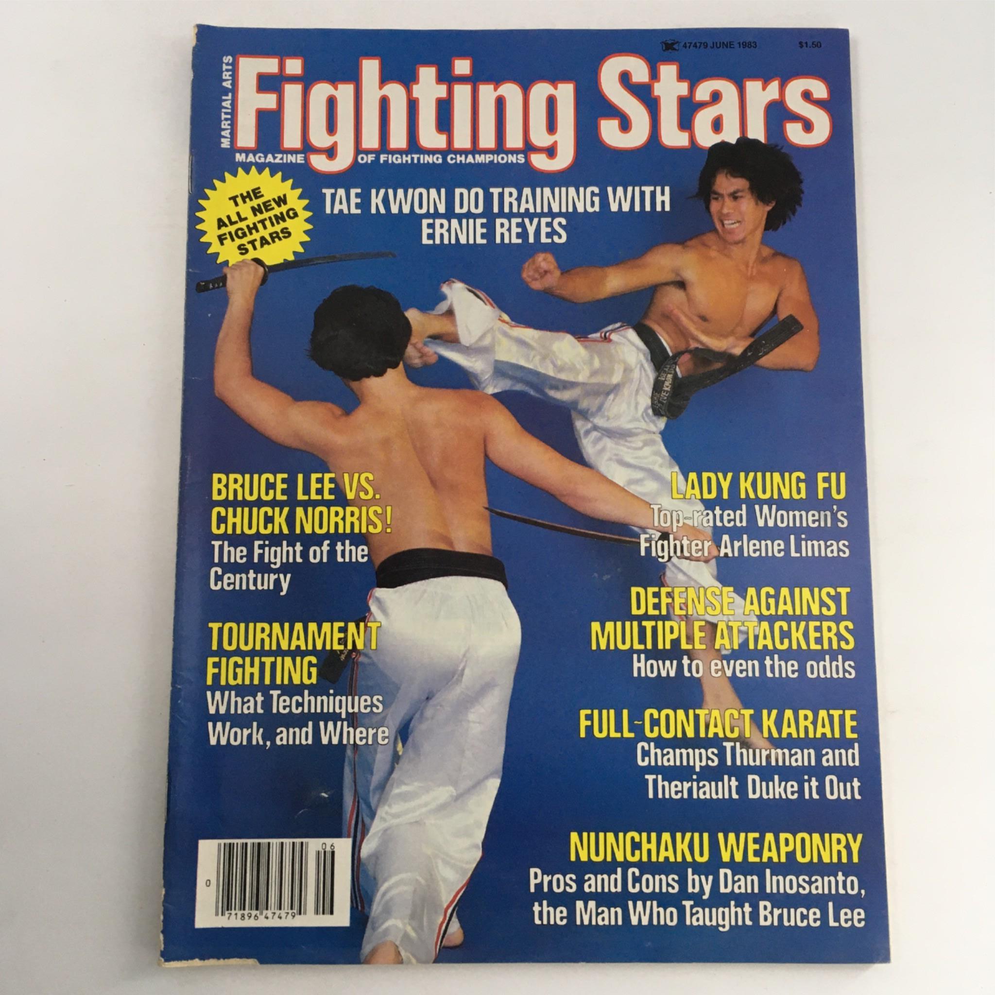 Martial Arts Fighting Stars Magazine June 1983 Ernie Reyes, Bruce Lee No Label