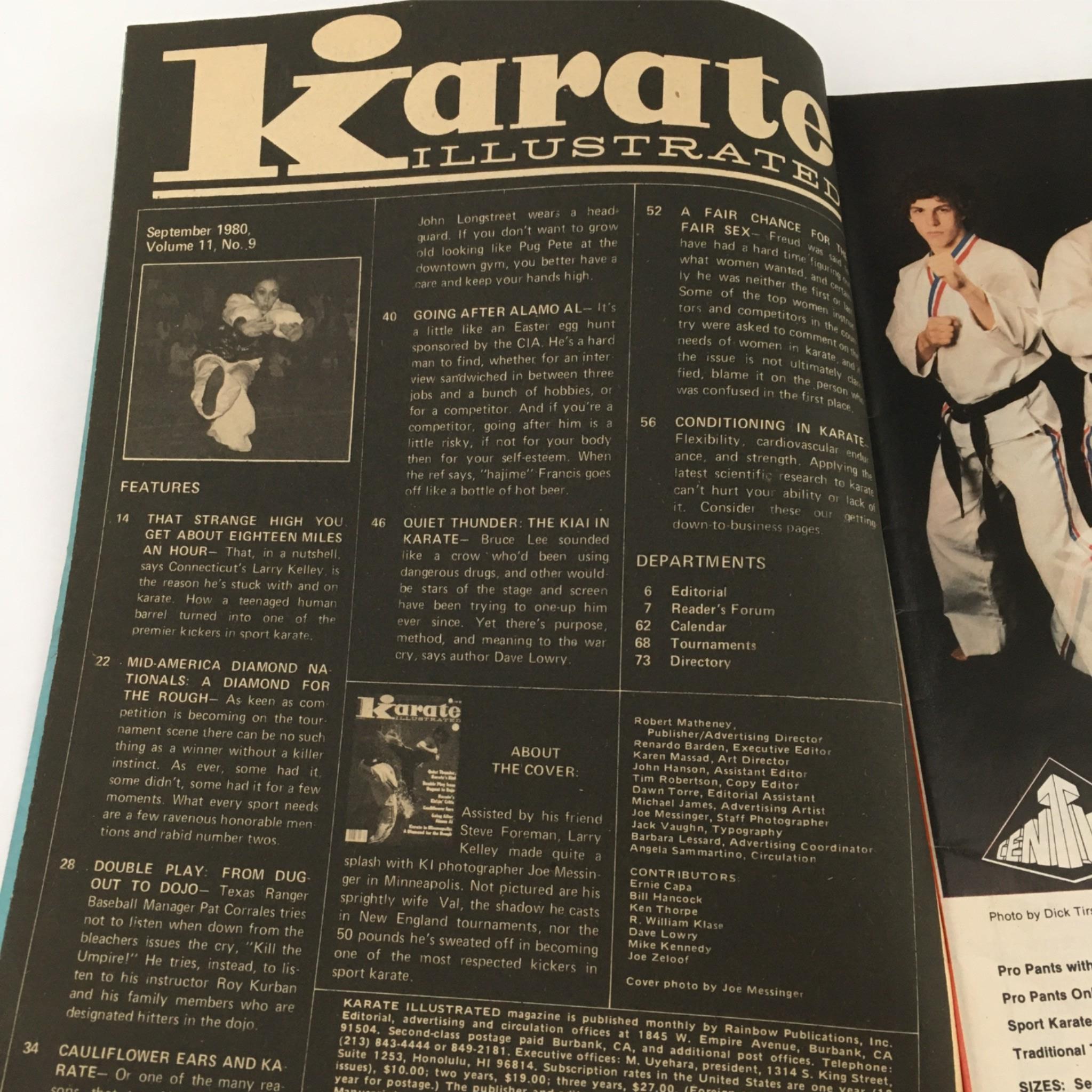 Karate Illustrated Magazine September 1980 Steve Foreman, Larry Kelley No Label