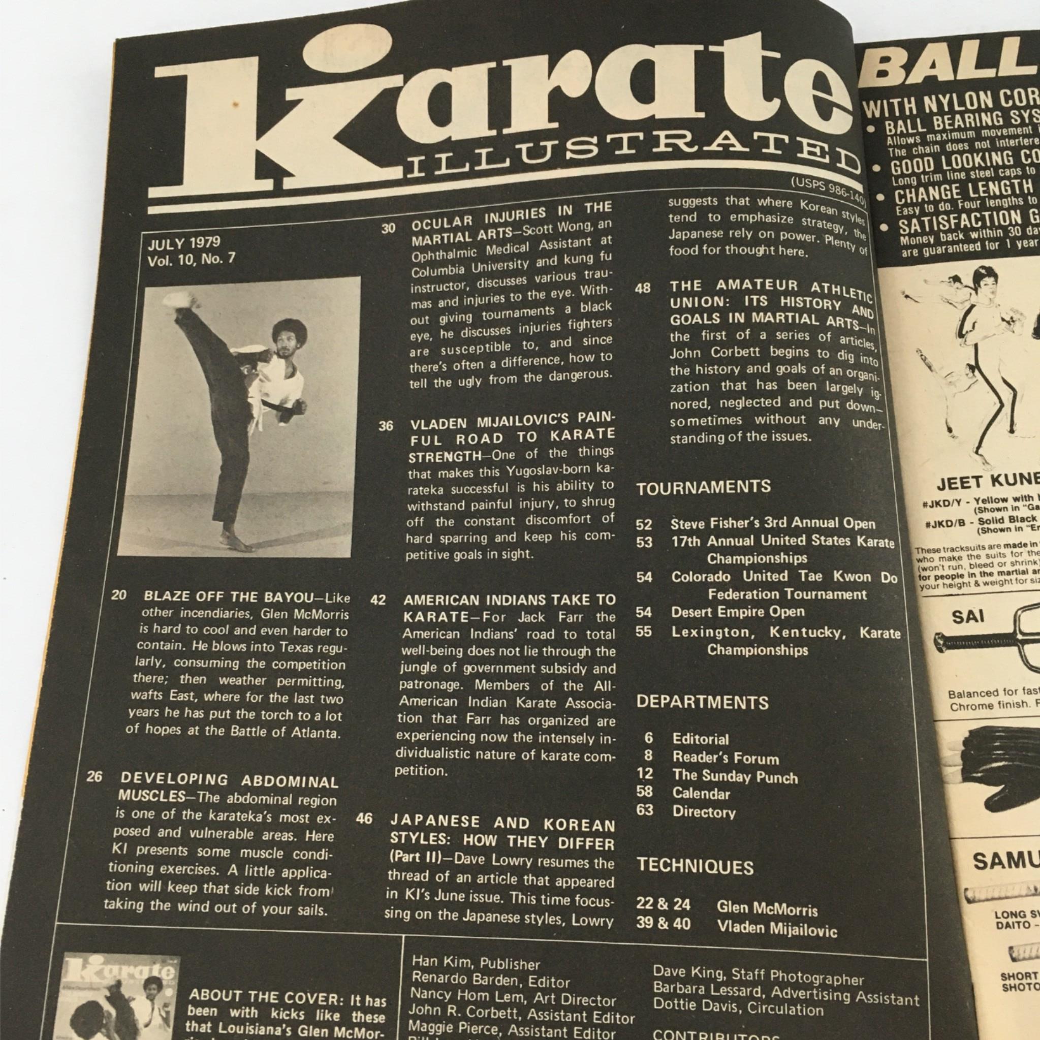 Karate Illustrated Magazine July 1979 Glen McMorris, Vladen Mijailovic No Label