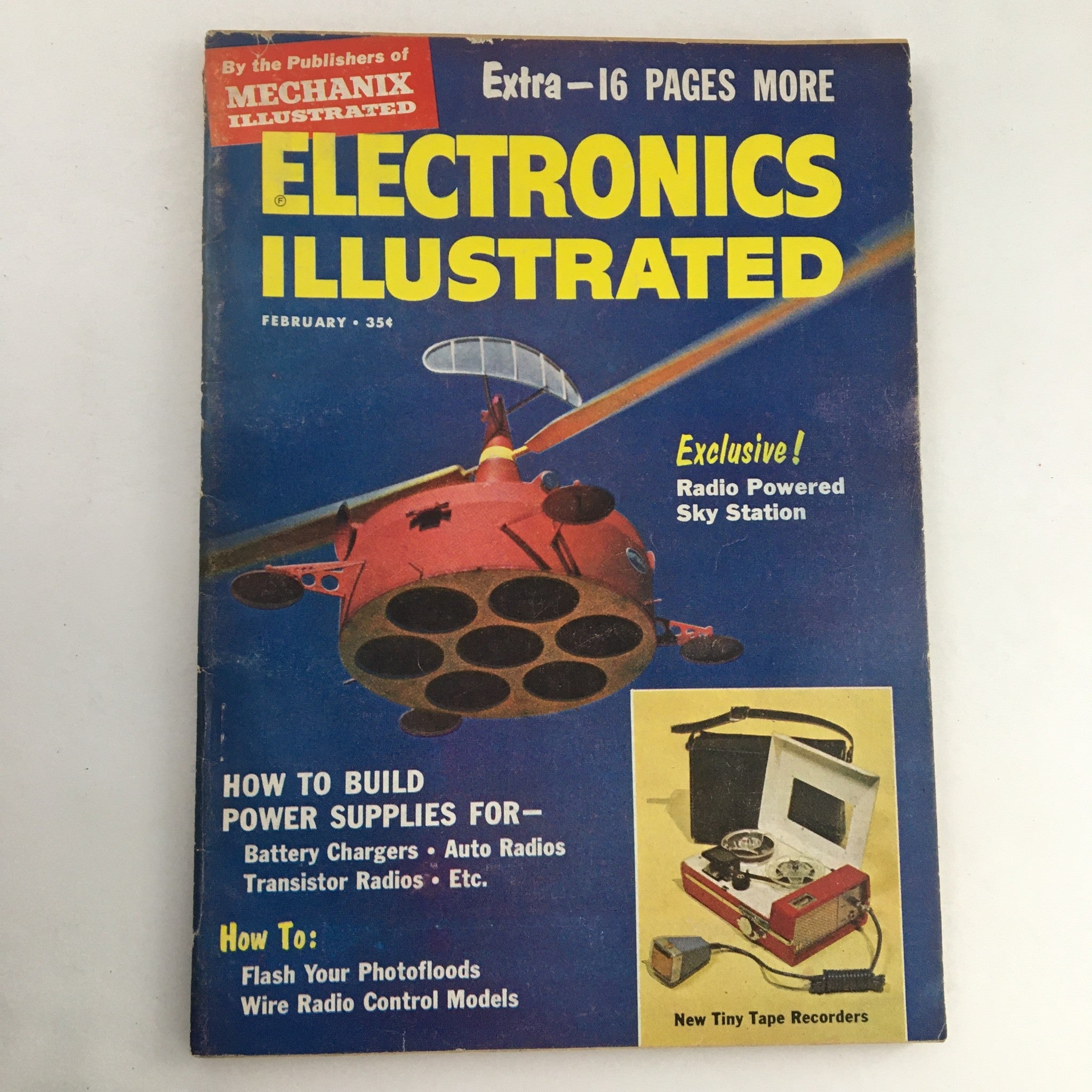 Electronics Illustrated Magazine February 1960 Radio Powered Sky Station Feature