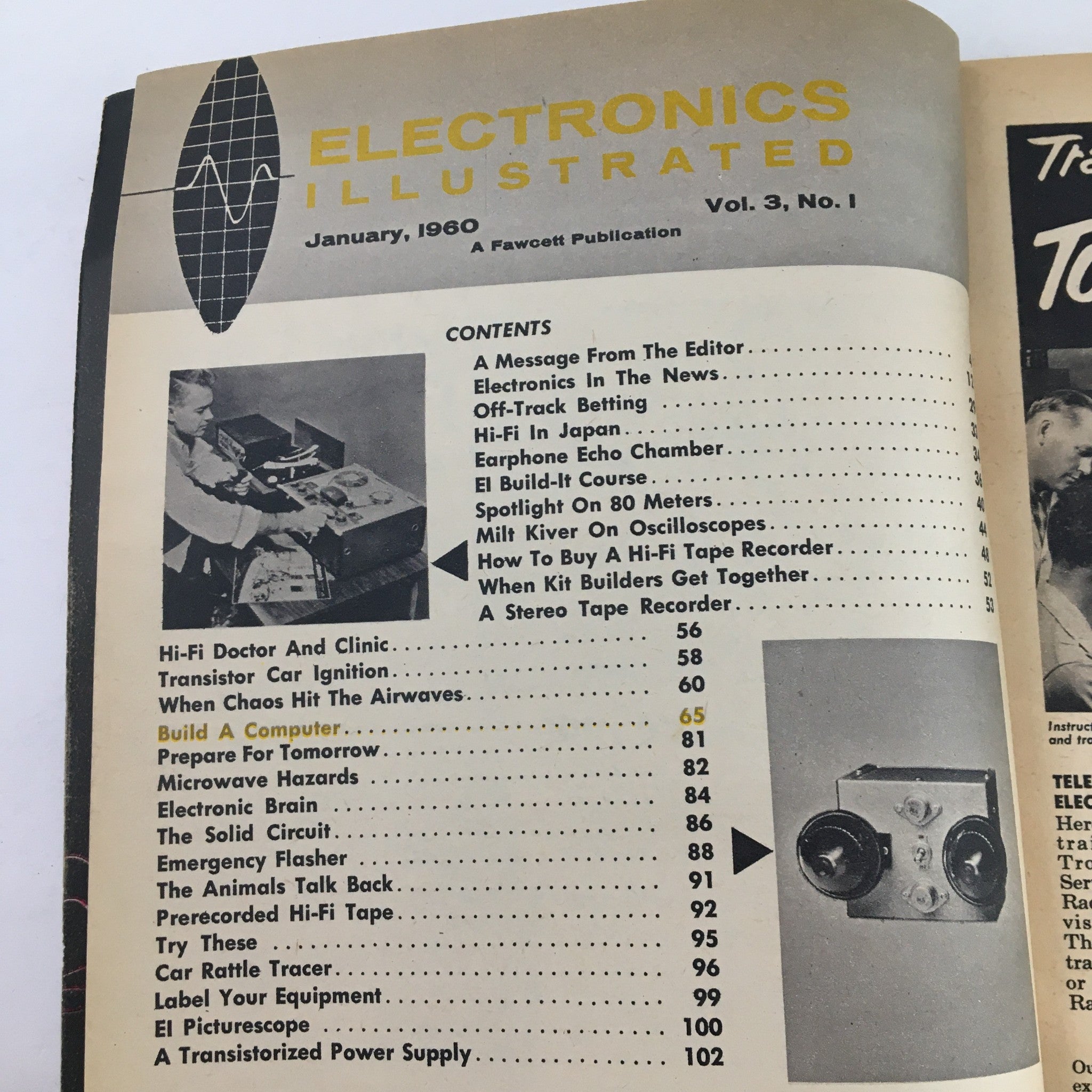 Electronics Illustrated Magazine January 1960 Locate Car Rattles Electronically