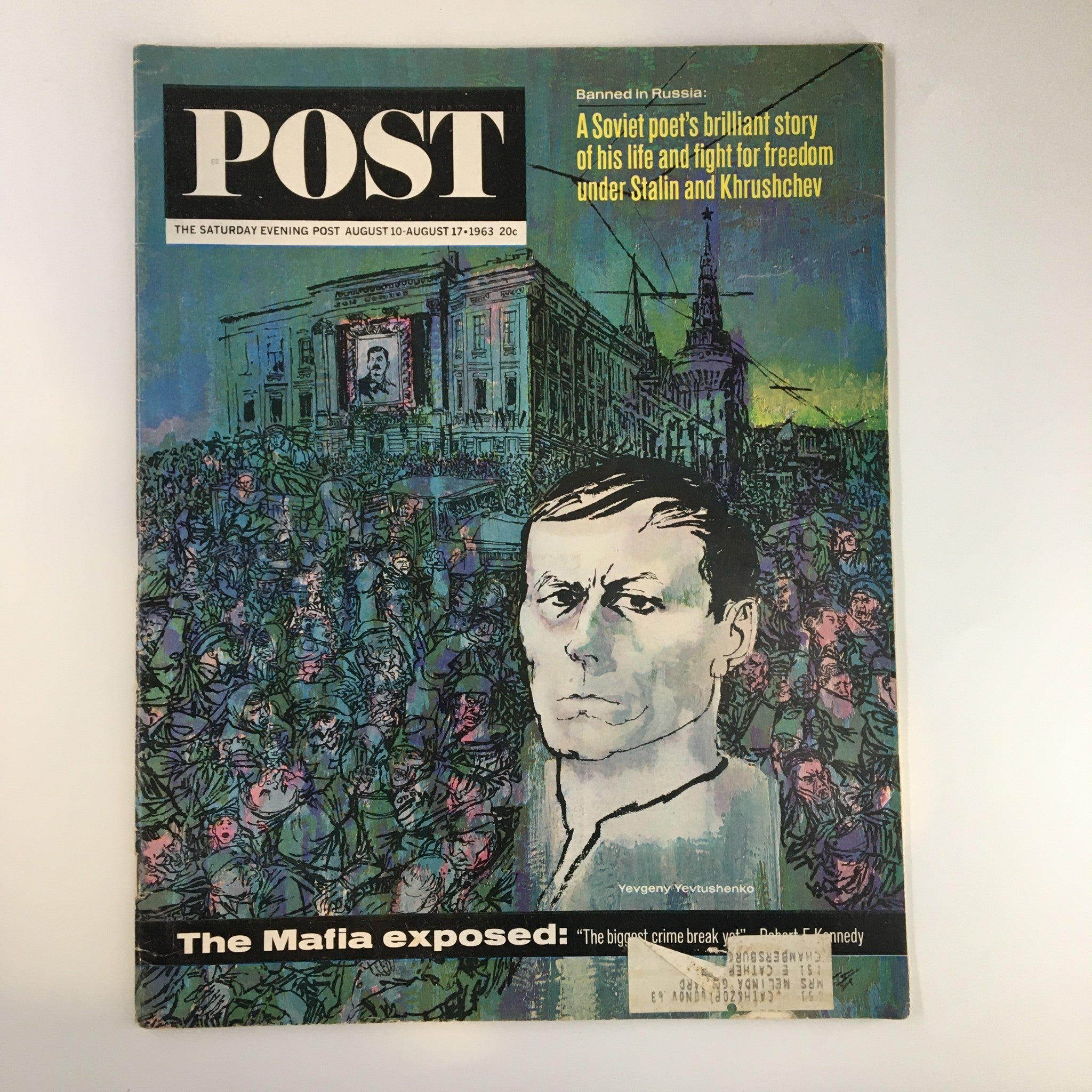 The Saturday Evening Post August 17 1963 Yevgeny Yevtushenko The Mafia Exposed