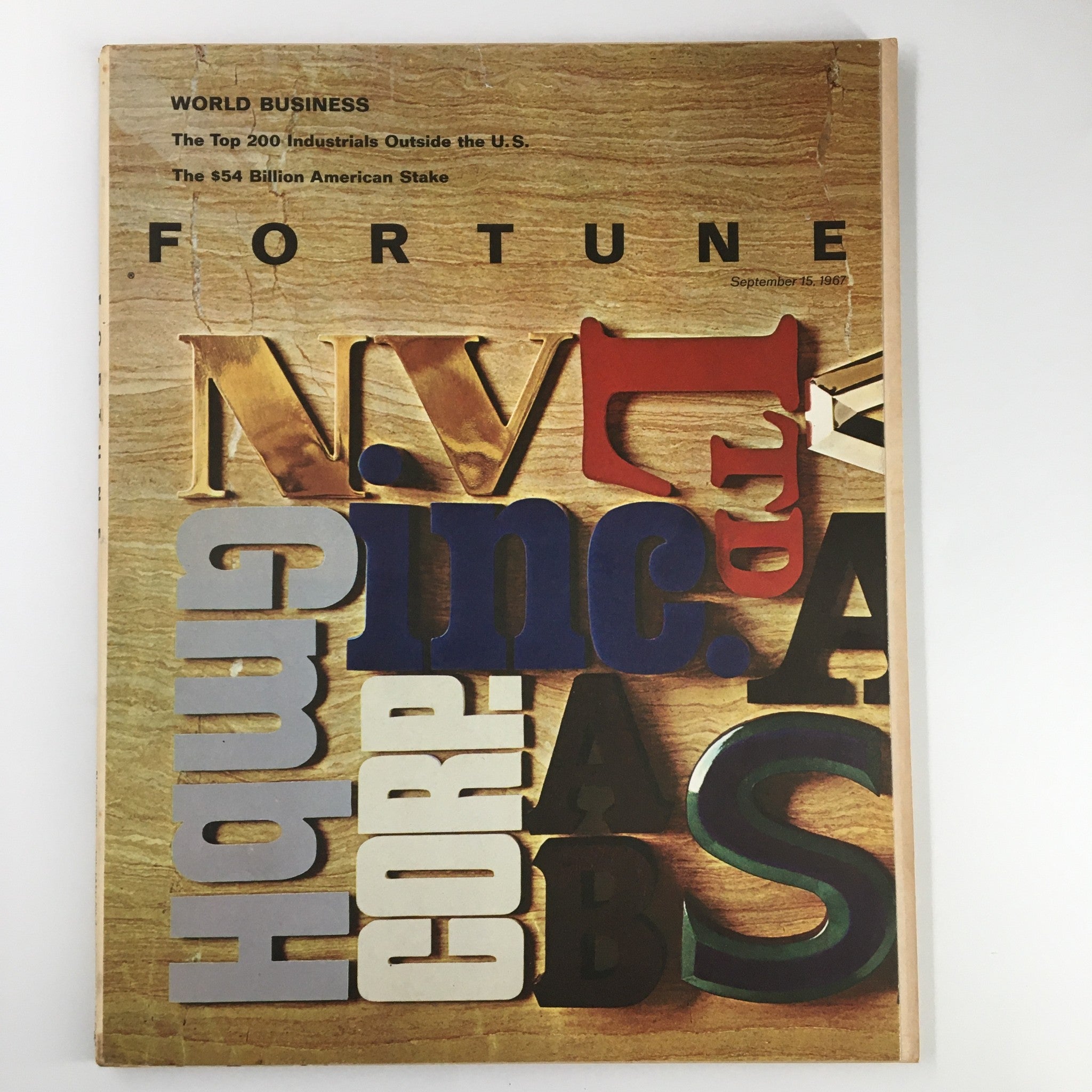 VTG Fortune Magazine September 15 1967 Top 200 Industrials Outside U.S. No Label