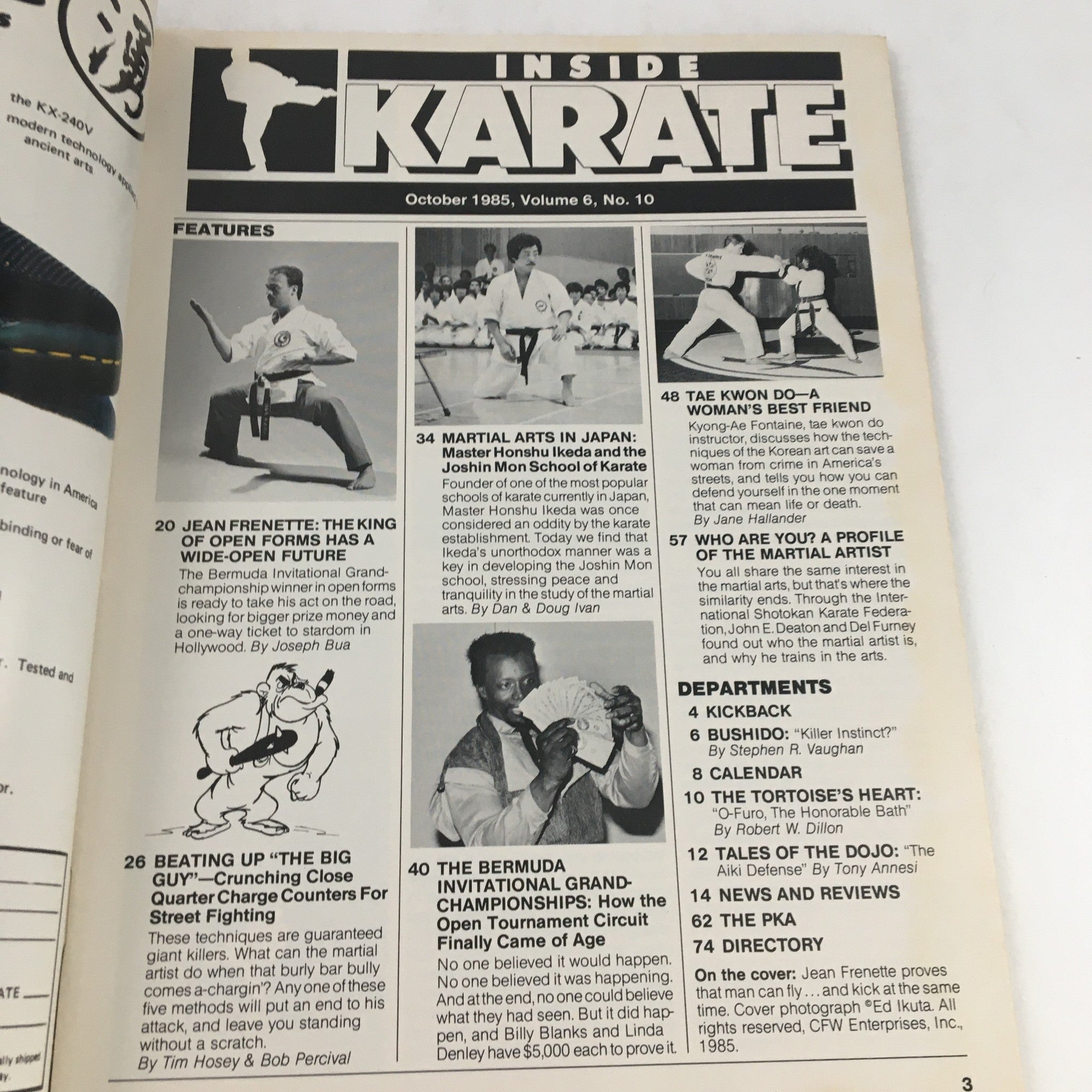 Inside Karate Magazine October 1985 Stunt Coordinator Jean Frenette, No Label