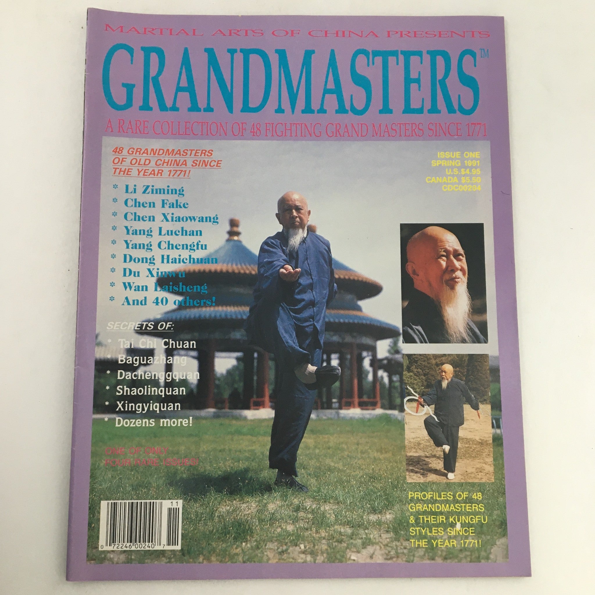 Grandmasters Magazine Issue 1 Spring 1991 Grandmaster Li Ziming at 92, No Label