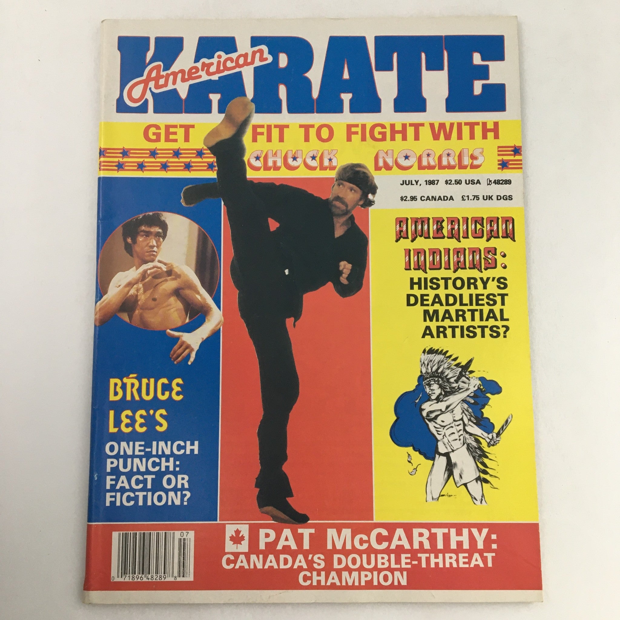 American Karate Magazine Vol 2 #10 July 1987 Karate Superhero Chuck Norris Cover