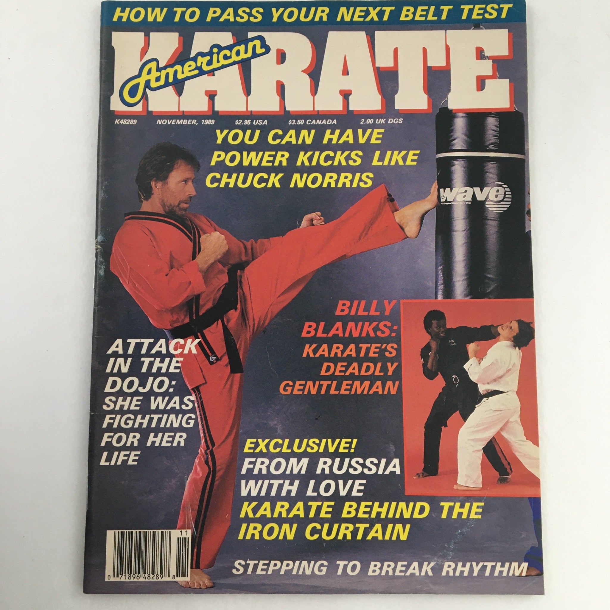 American Karate Magazine Vol 4 #24 November 1989 Chuck Norris & Billy Blanks