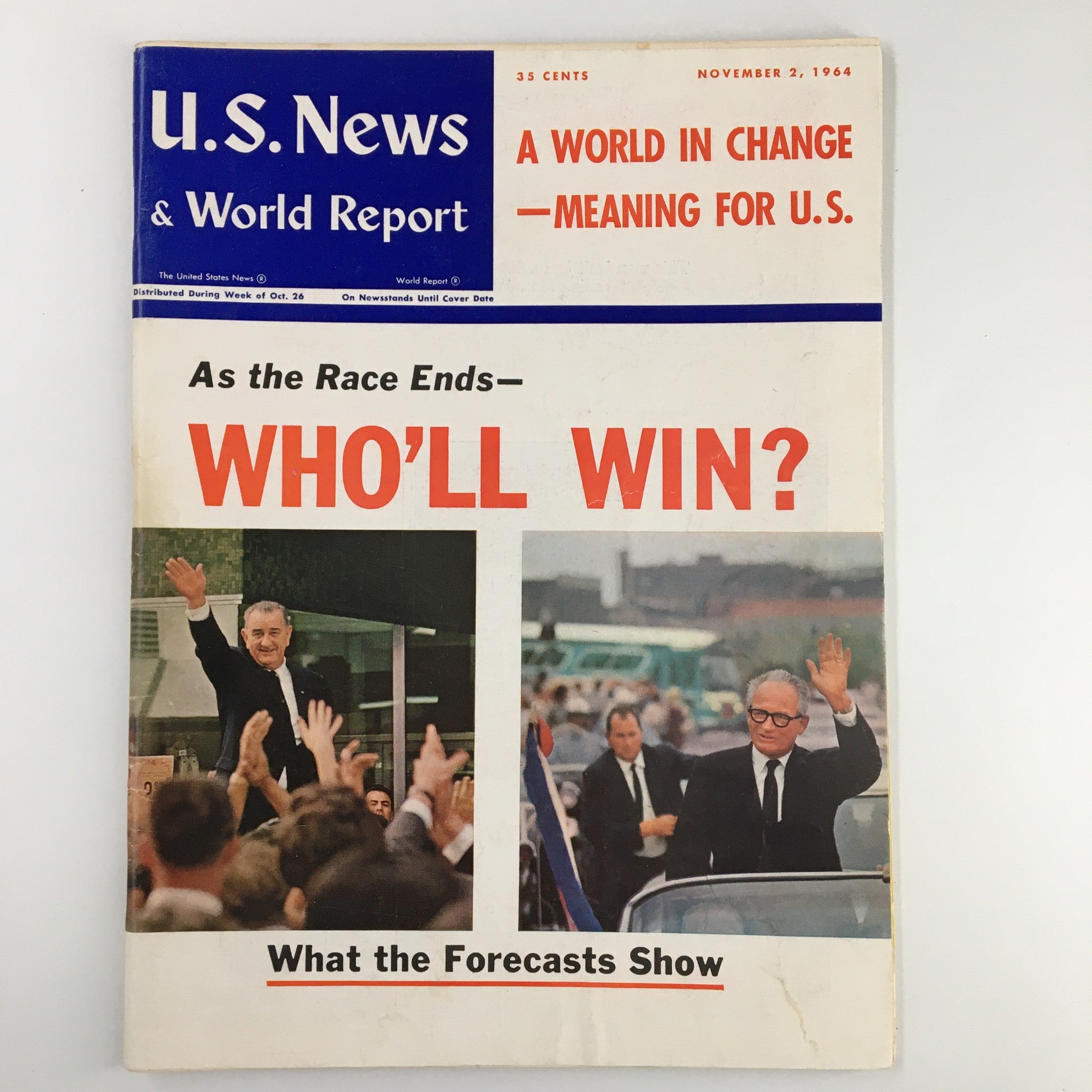 US News & World Report Magazine November 2 1964 Lyndon Johnson & Barry Goldwater