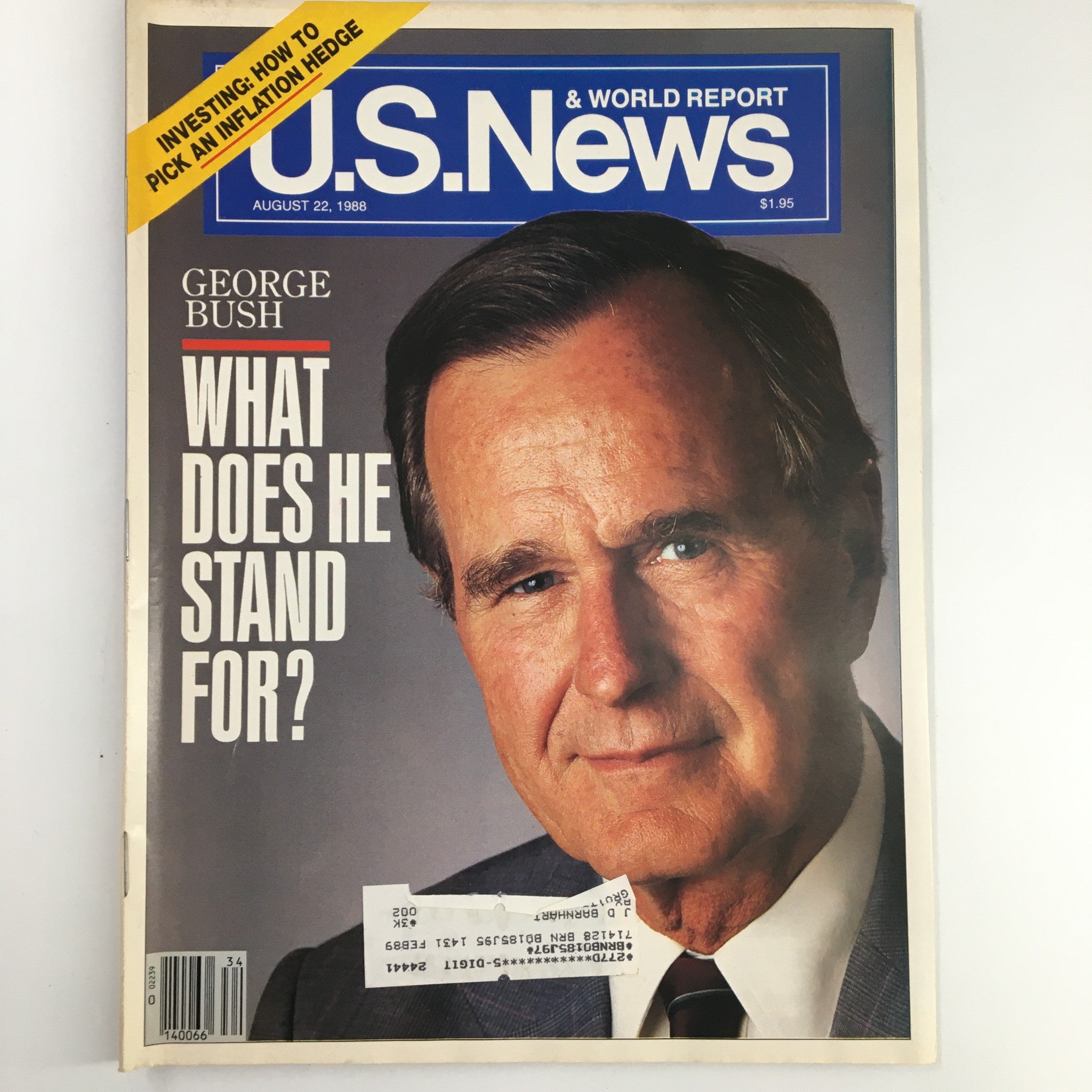 US News & World Report Magazine August 22 1988 George Bush What Does He Stand