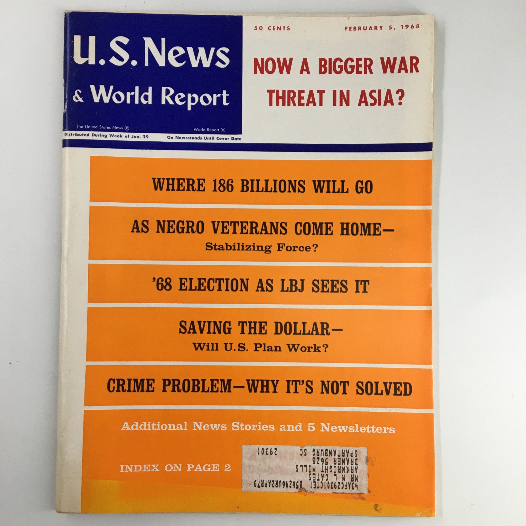 US News & World Report Magazine February 5 1968 As Negro Veterans Come Home