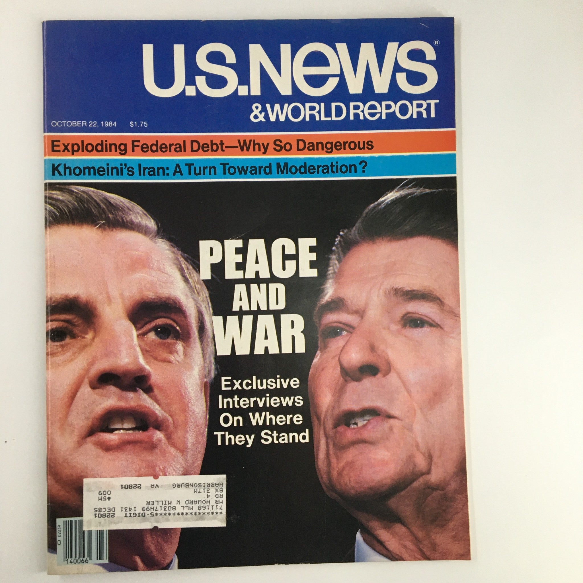 US News & World Report Magazine October 22 1984 Ronald Reagan Peace and War