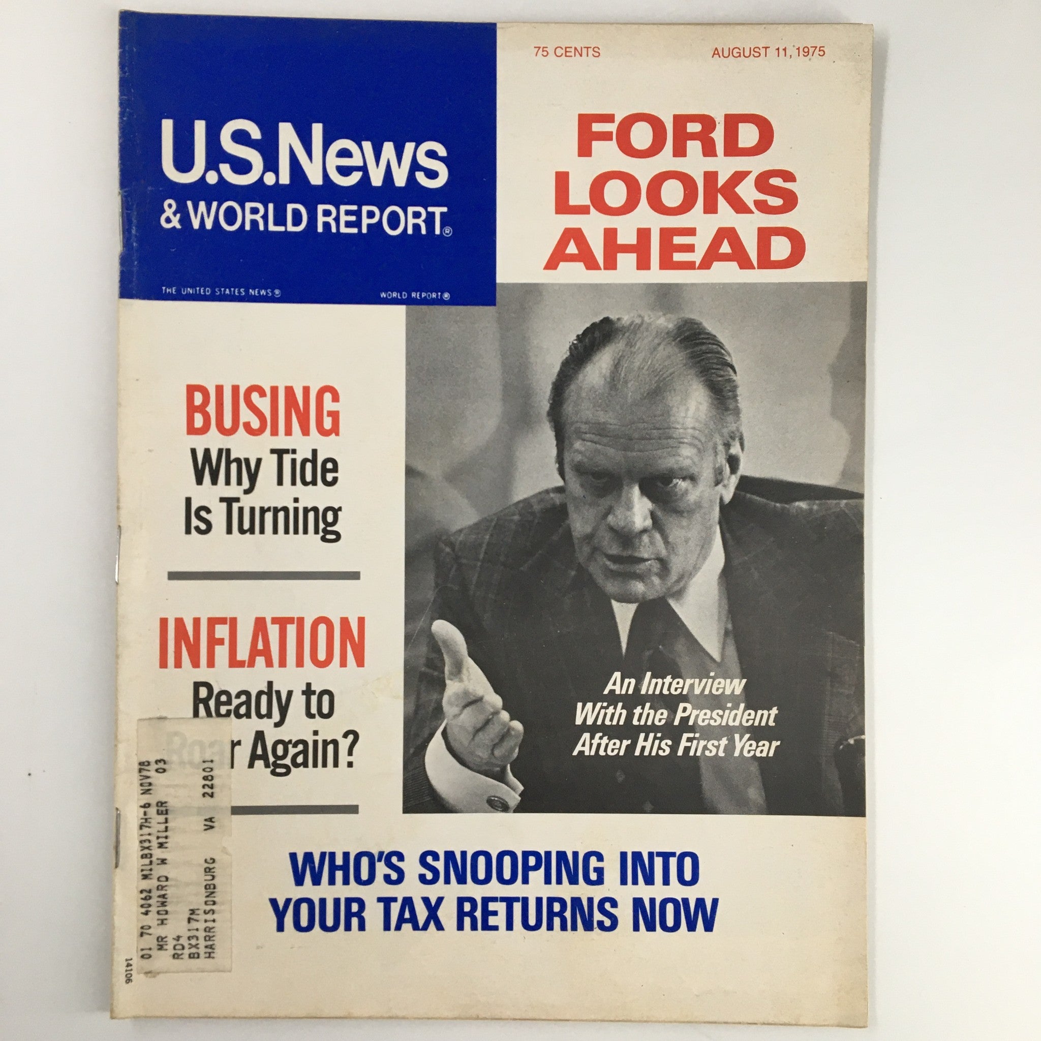 US News & World Report Magazine August 11 1975 Gerald Ford Looks Ahead