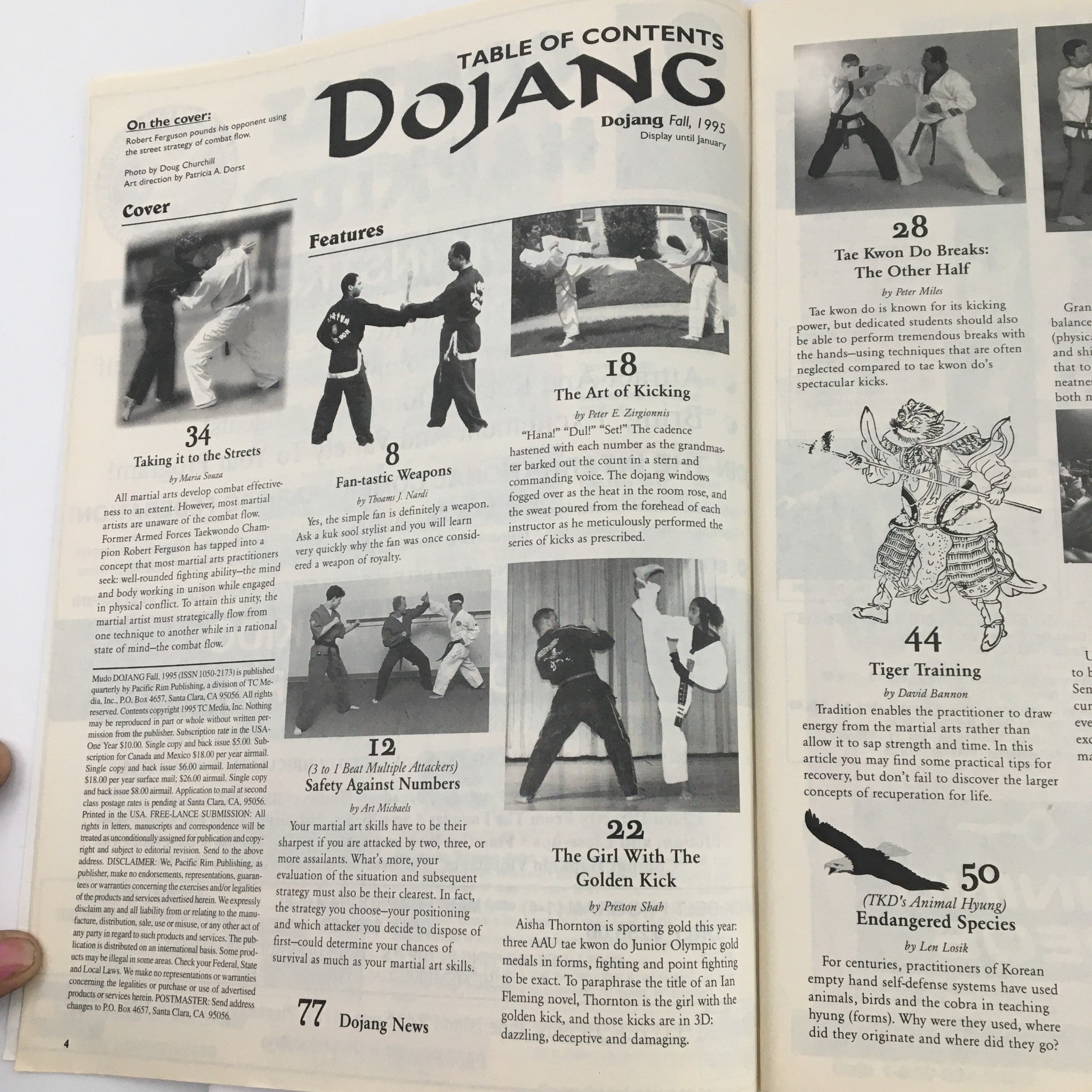 Mudo Dojang Magazine Fall 1995 Robert Ferguson Using Street Strategy Combat