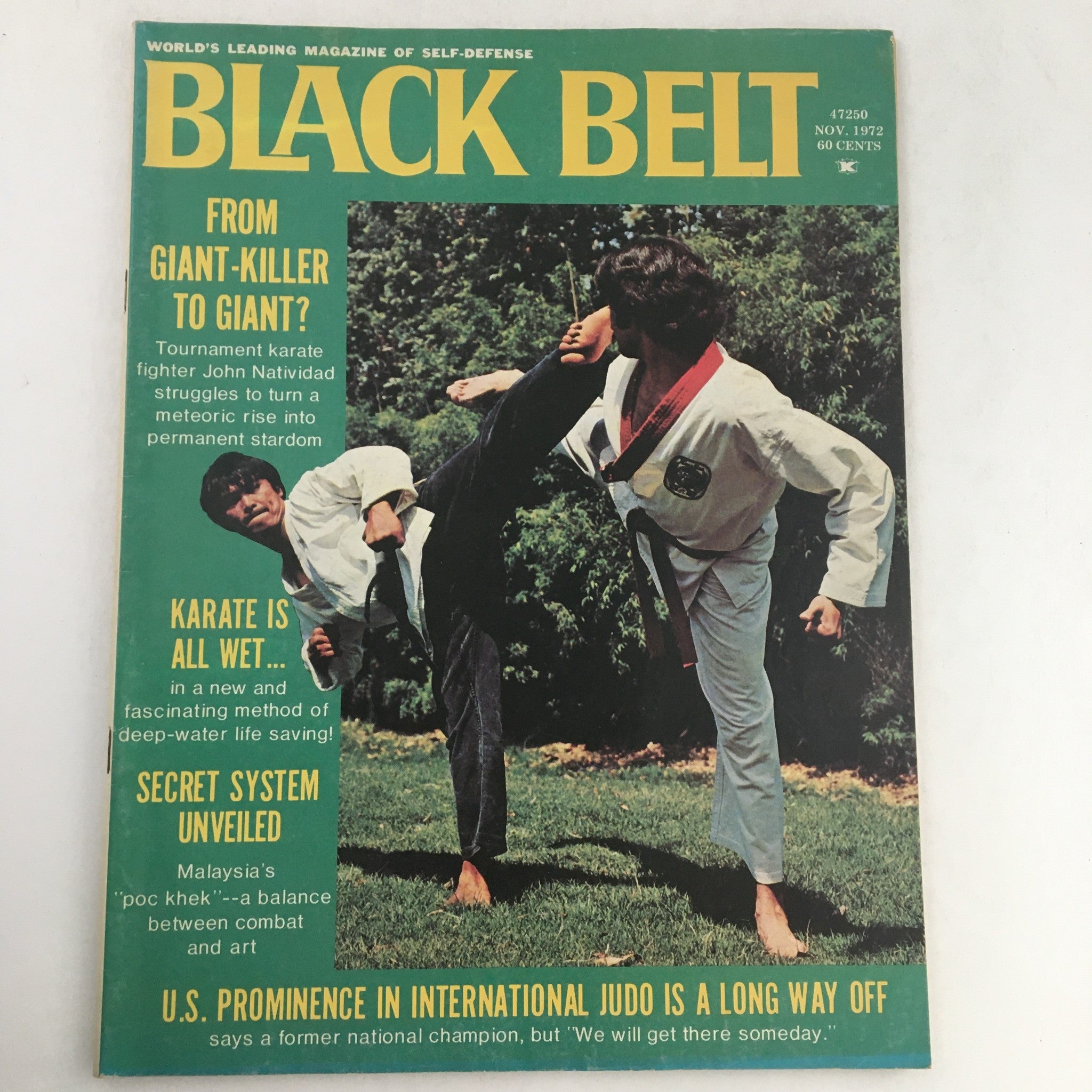 Black Belt Magazine November 1972 Vol 10 #11 Competitor John Natividad, No Label