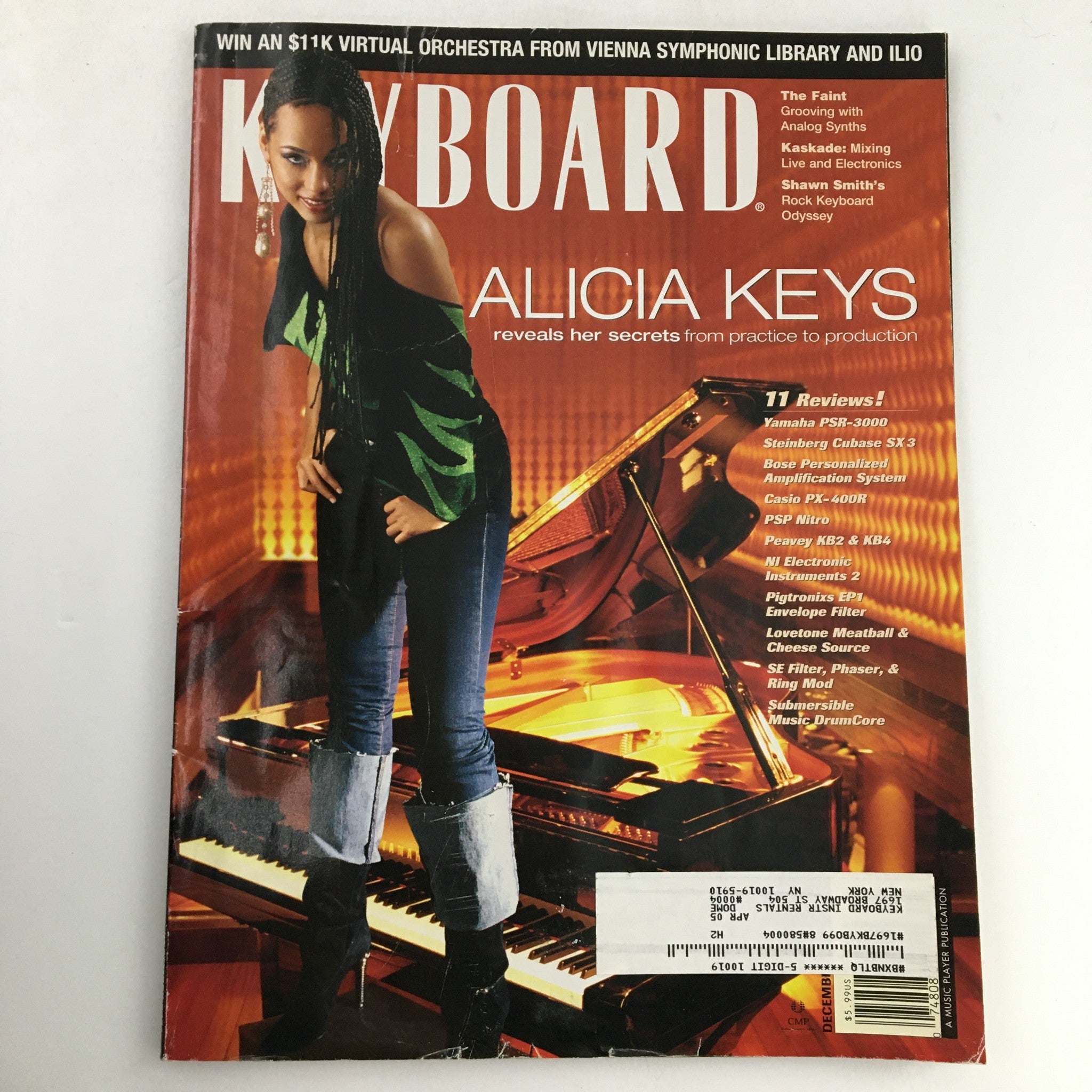 Keyboard Magazine December 2004 Alicia Keys & Shawn Smith & The Faint Feature