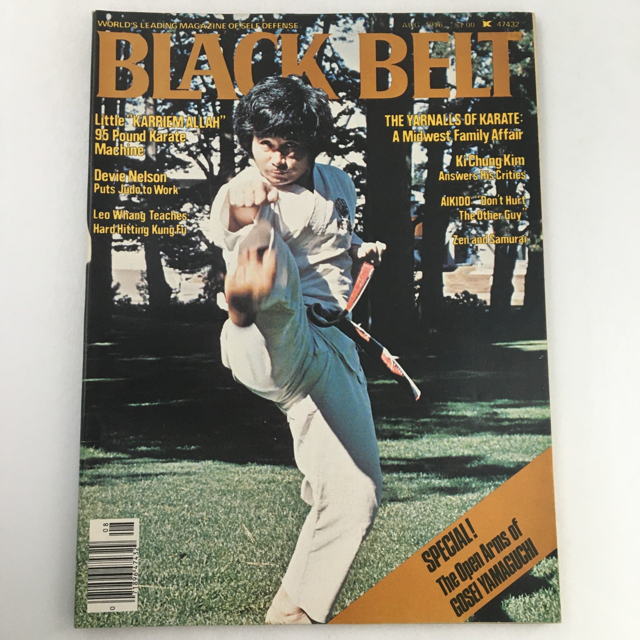 Black Belt Magazine August 1976 Vol 14 #8 Little "Karriem Allah" Karate Machine