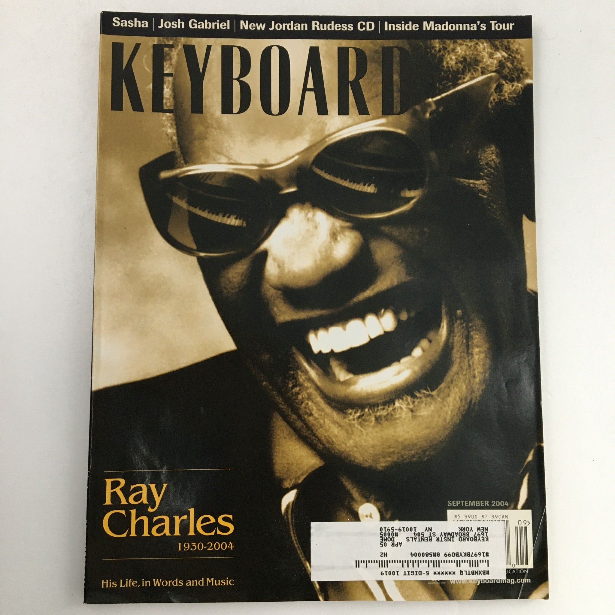 Keyboard Magazine September 2004 Ray Charles Memoir 1930-2004 & Josh Gabriel