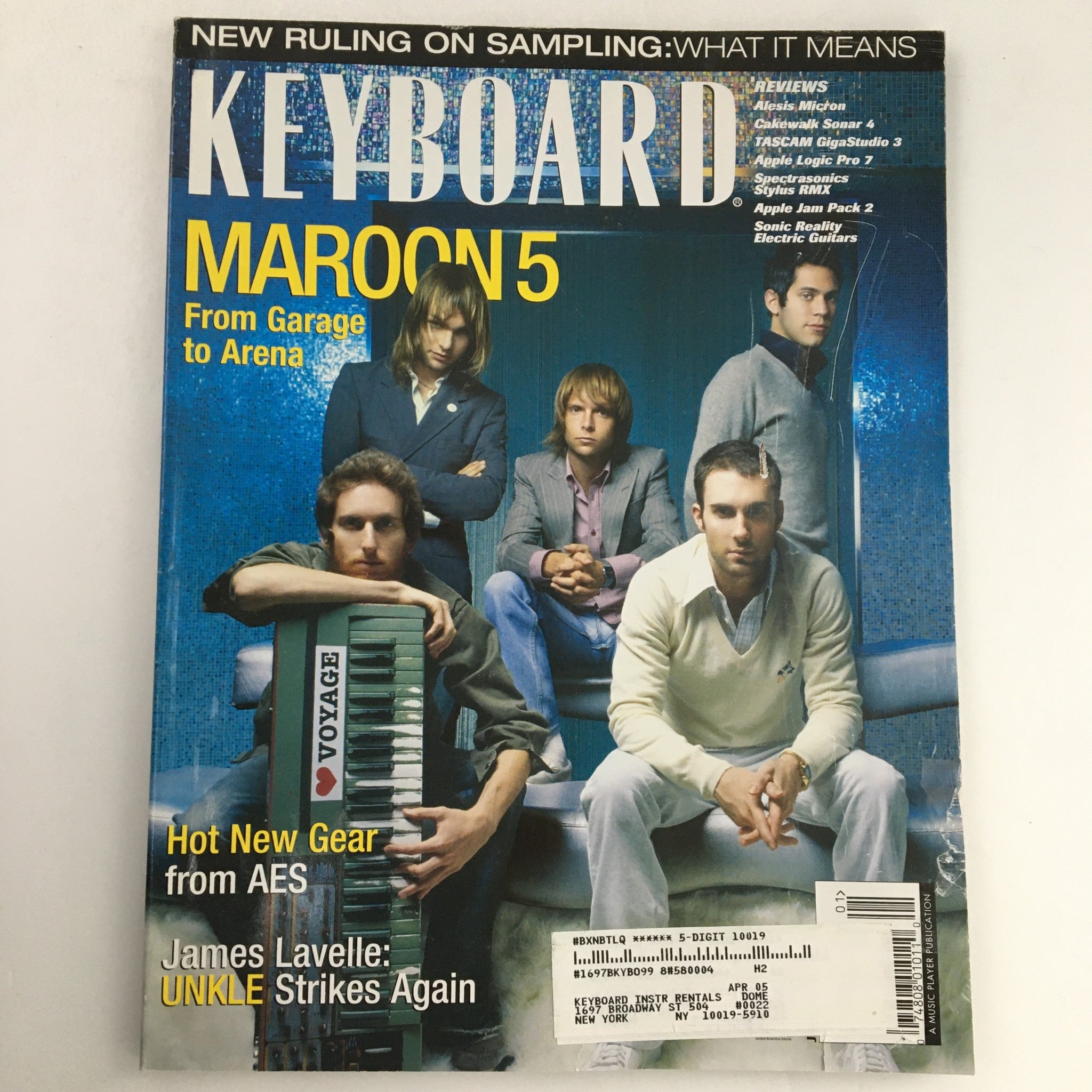 Keyboard Magazine January 2005 Adam Levine Maroon 5 & James Lavelle Feature