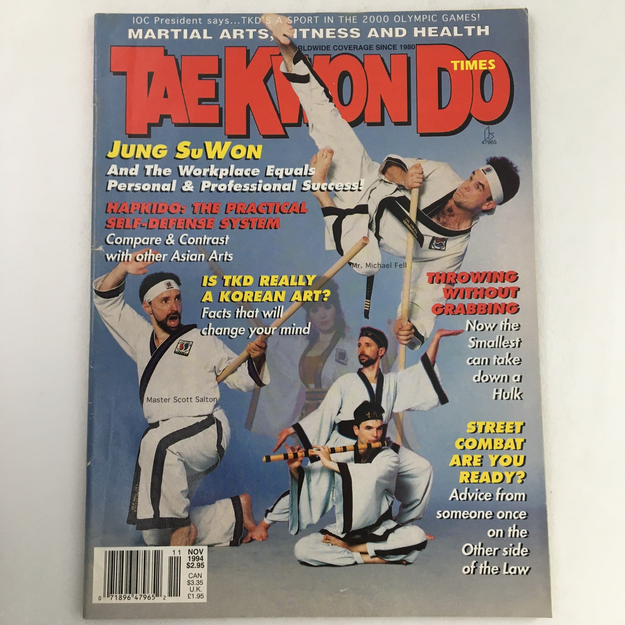 TaeKwonDo Times Magazine Vol 15 #2 November 1994 Scott Salton & Mr. Michael Fell