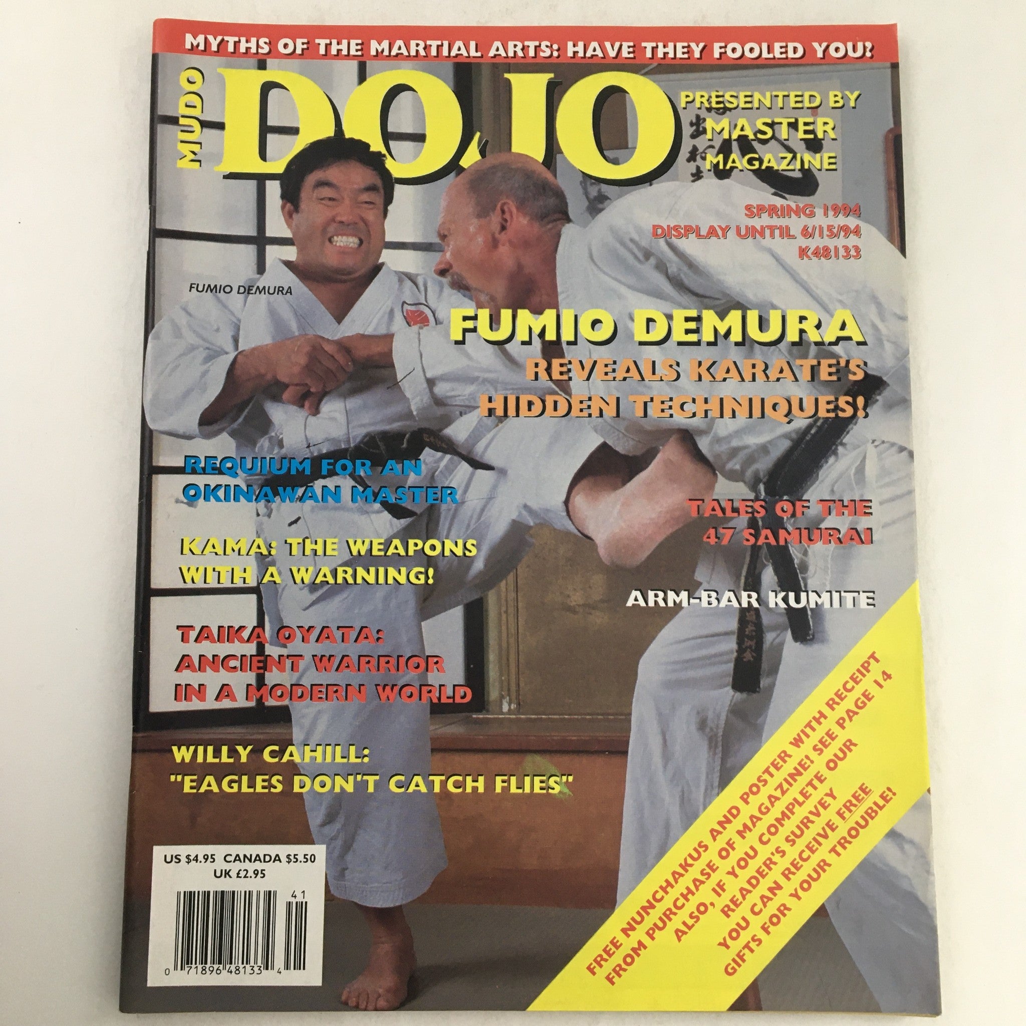 Budo Dojo Magazine Spring 1994 Fumio Demura Explains Karate's Hidden Techniques