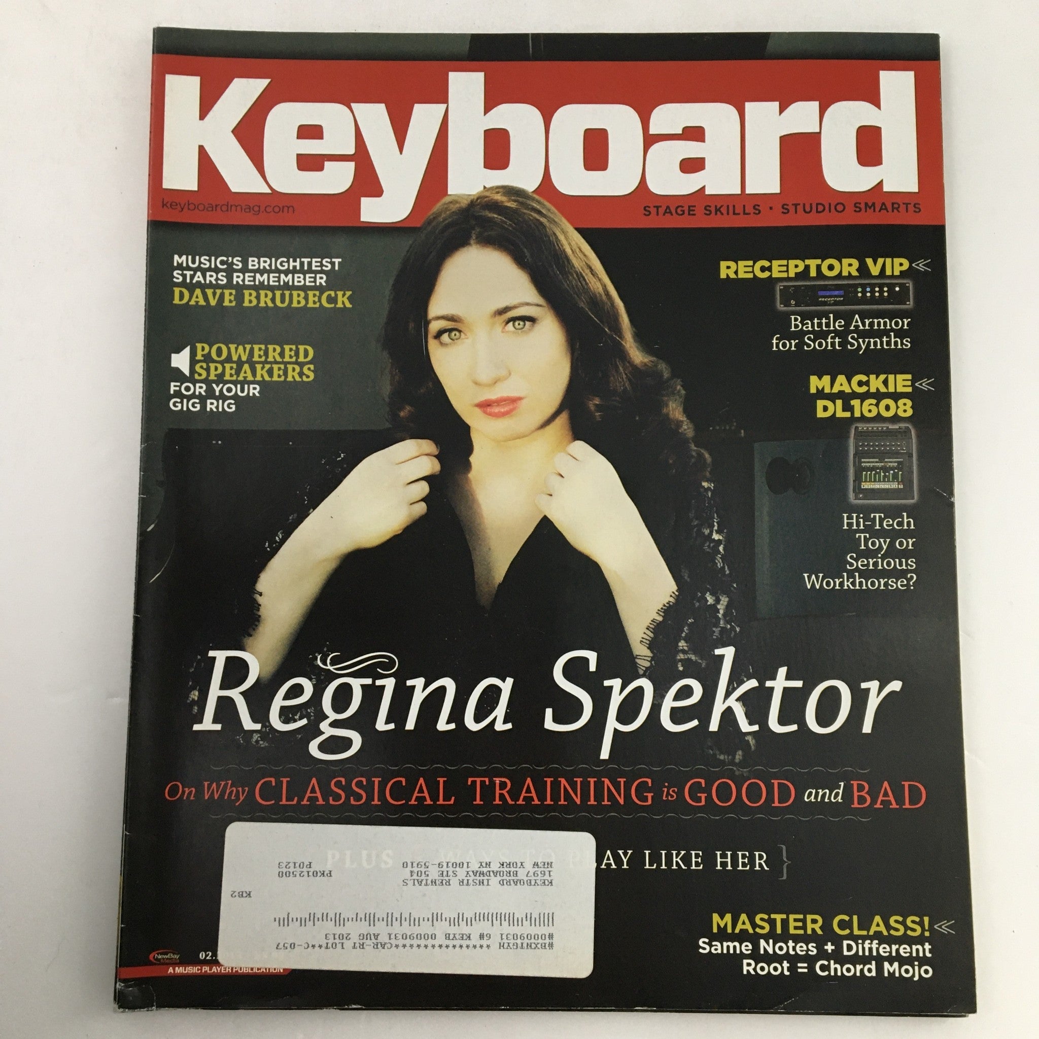 Keyboard Magazine February 2013 Regina Spektor Classical Training & Dave Brubeck