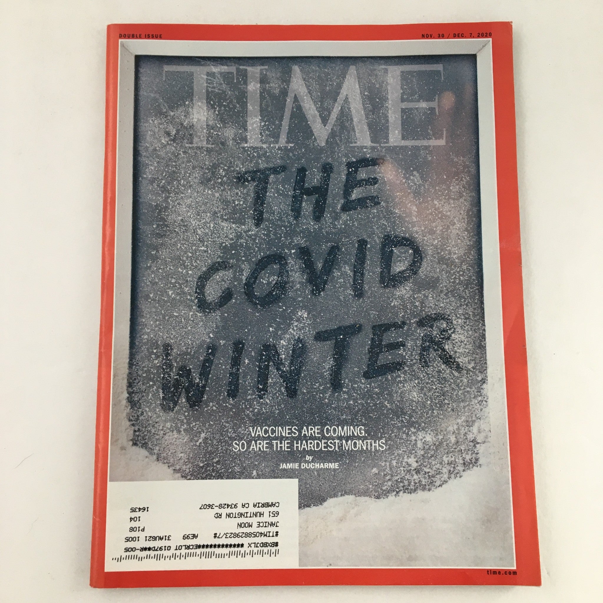 Time Magazine November 30-December 7 2020 The Cov Winter, VG