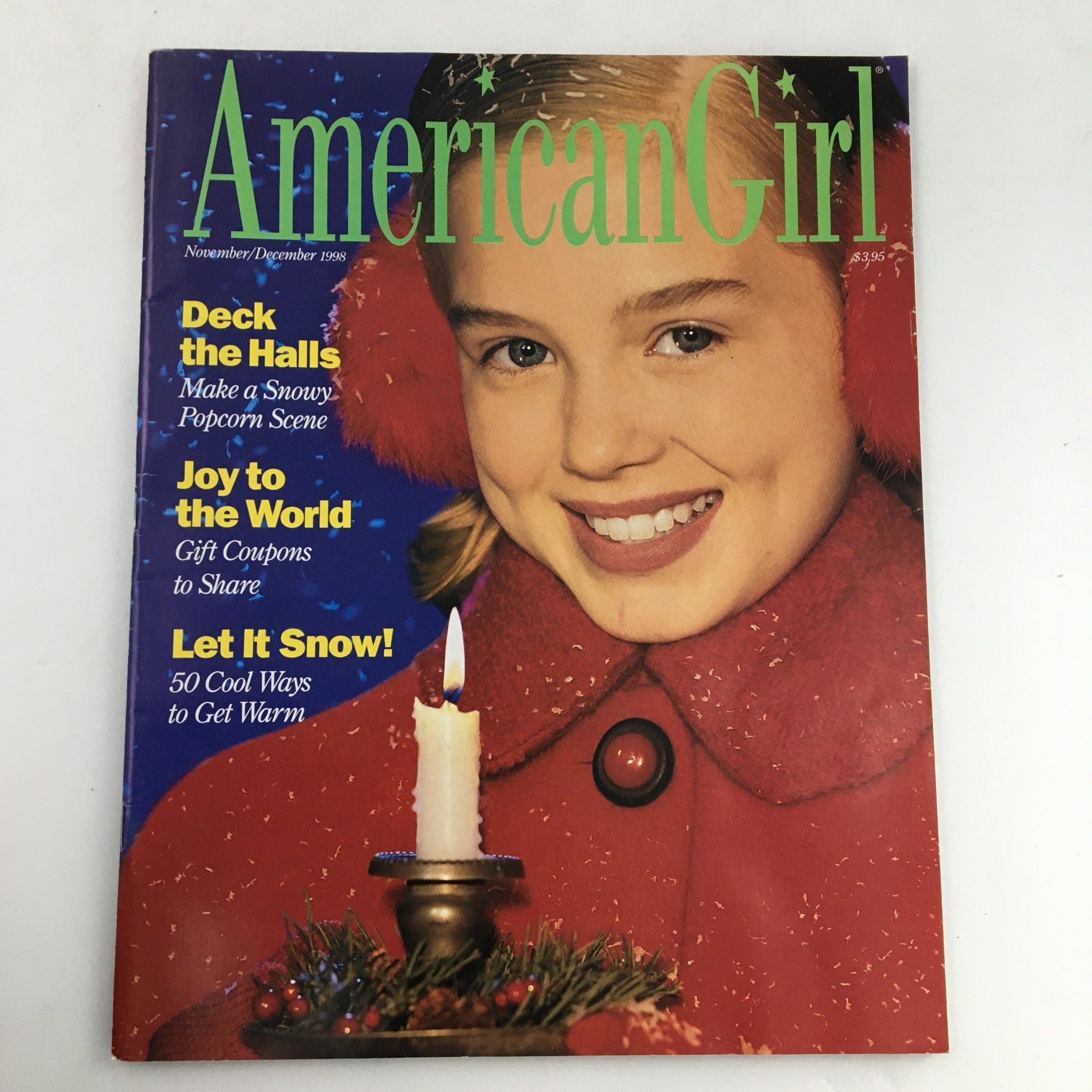 American Girl Magazine November-December 1998 Deck The Halls Popcorn Scene, VG