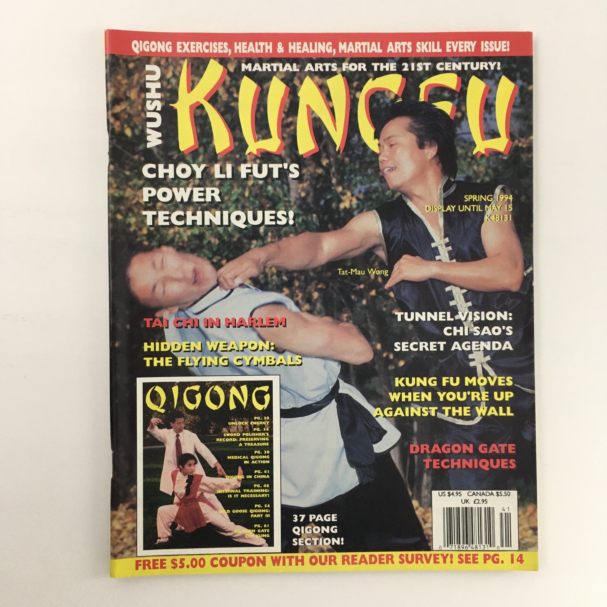 Wushu Kung-Fu Magazine Spring 1994 Choy Li Fut's Tat-Mau Wong & Daniel Thomas