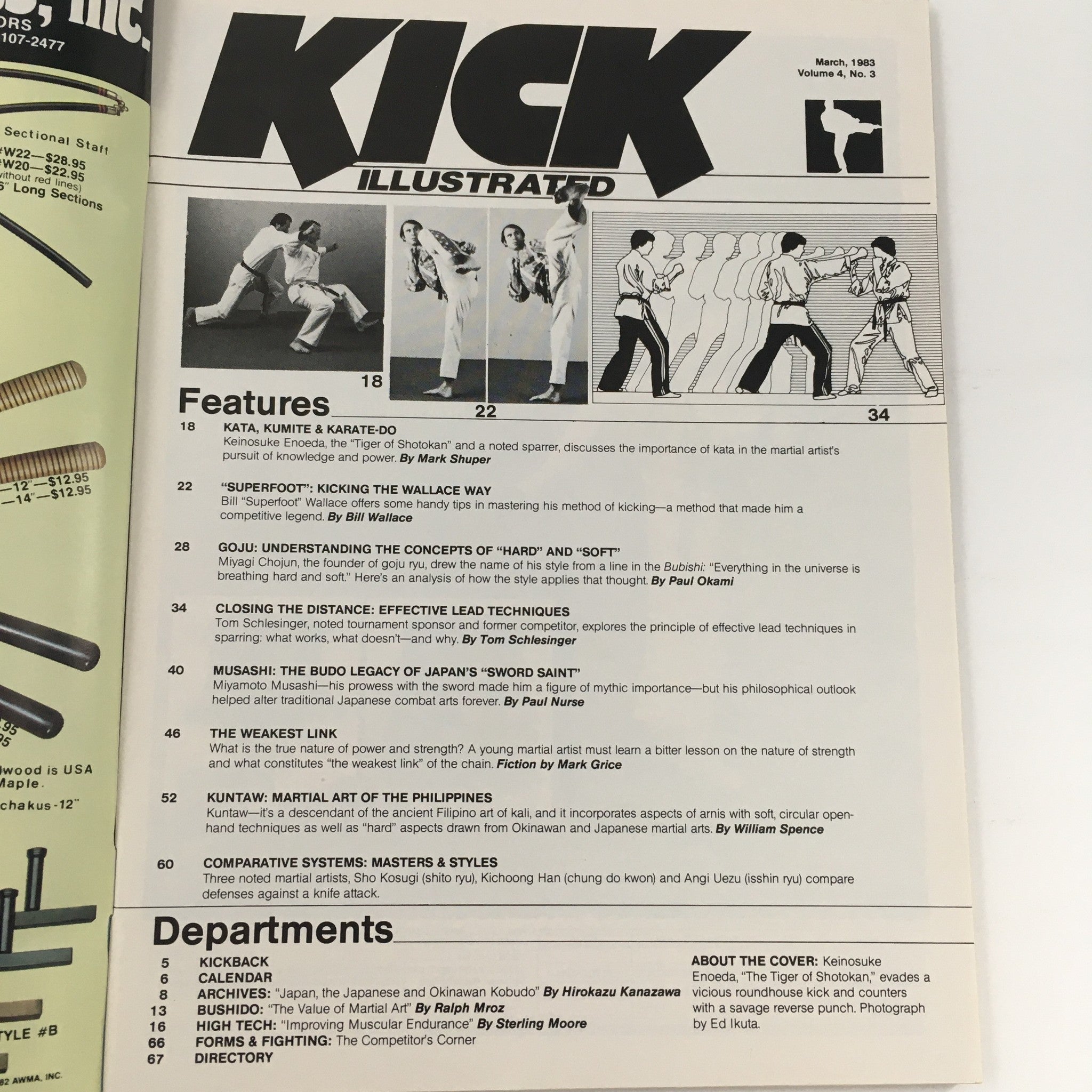 Kick Illustrated Magazine March 1983 Vol 4 #3 Keinosuke Enoeda Tiger of Shotokan