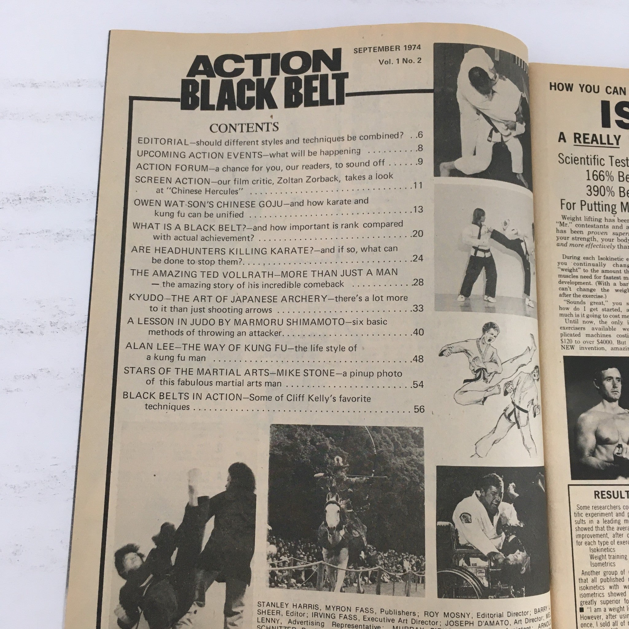 Action Black Belt Magazine September 1974 Vol 1 #2 Owen Watson Chinese Goju