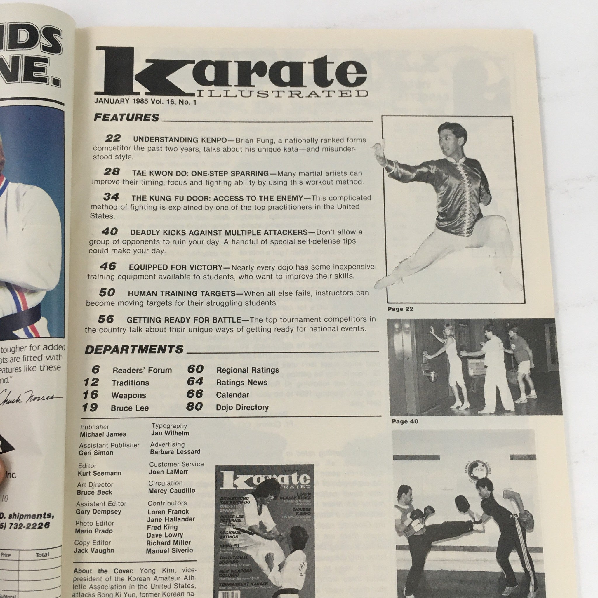 Karate Illustrated Magazine January 1985 Vol 16 #1 KAAA's Vice Pres. Yong Kim