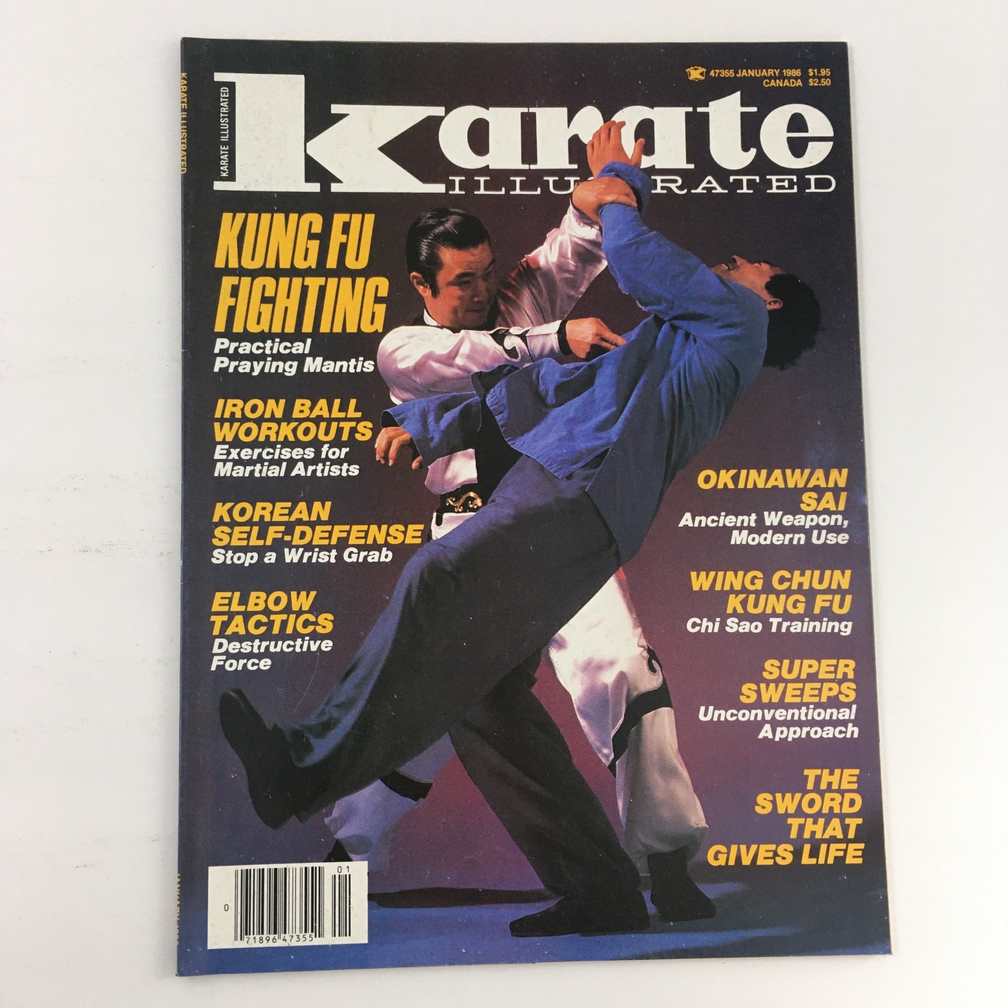 Karate Illustrated Magazine January 1986 Vol 17 #1 Brendan Lai Cover No Label VG