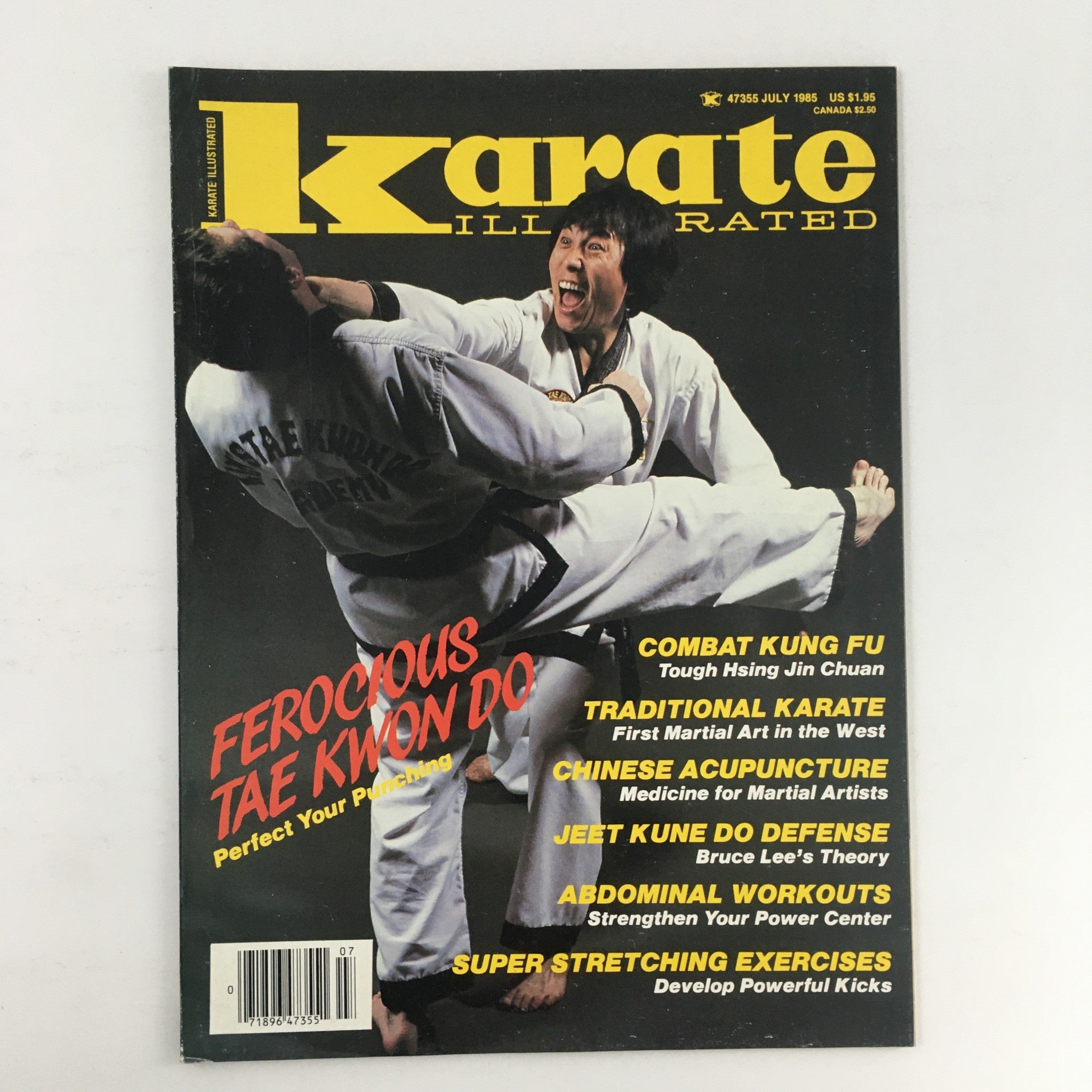 Karate Illustrated Magazine July 1985 Vol 16 #7 Woo Kim Cover, No Label VG