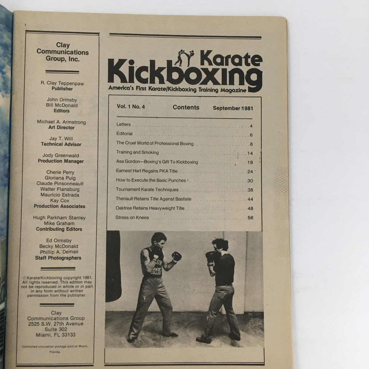 Karate Kickboxing Sept 1981 Rare Magazine