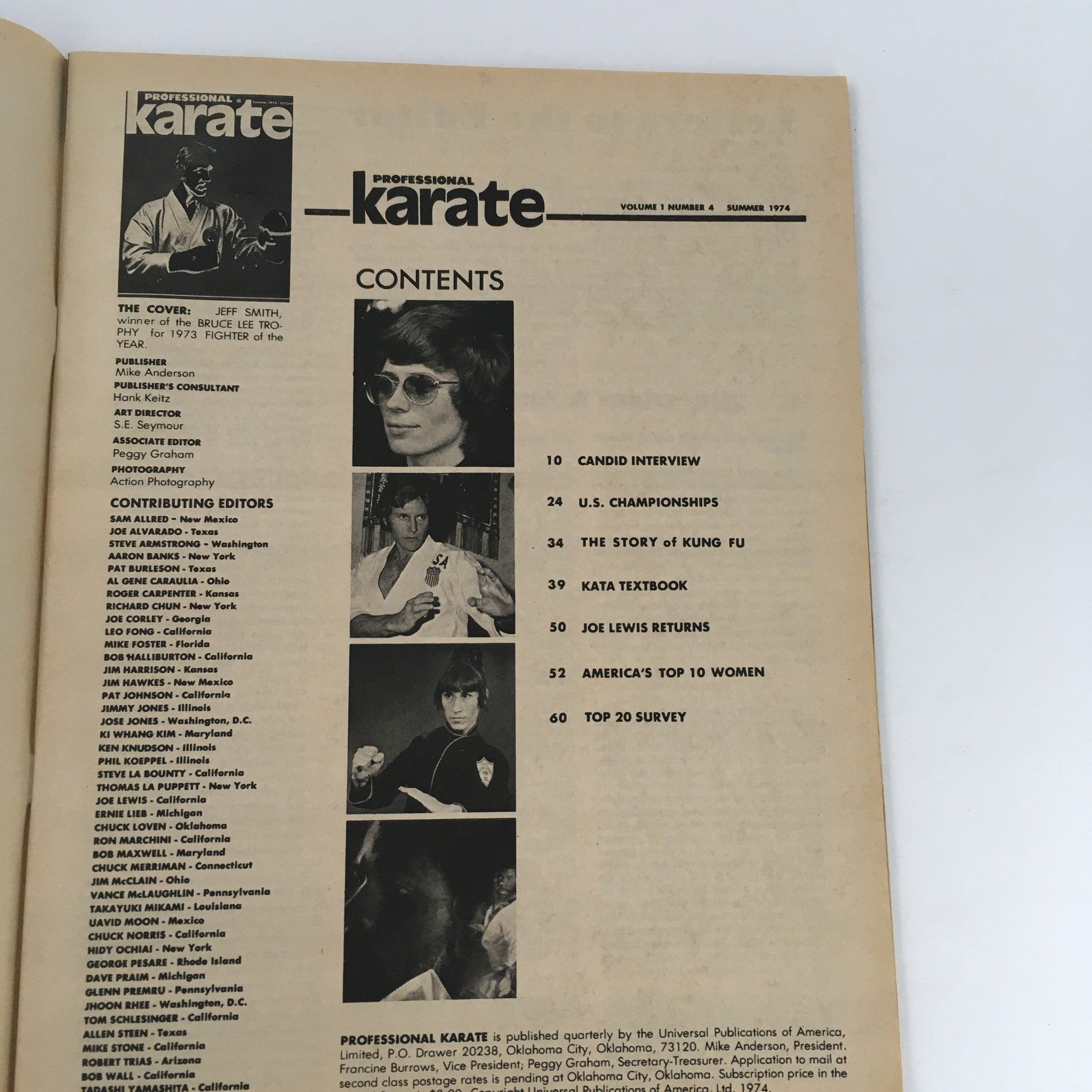 Professional Karate Magazine Summer 1974 Vol 1 #4 Jeff Smith Fighter of the Year