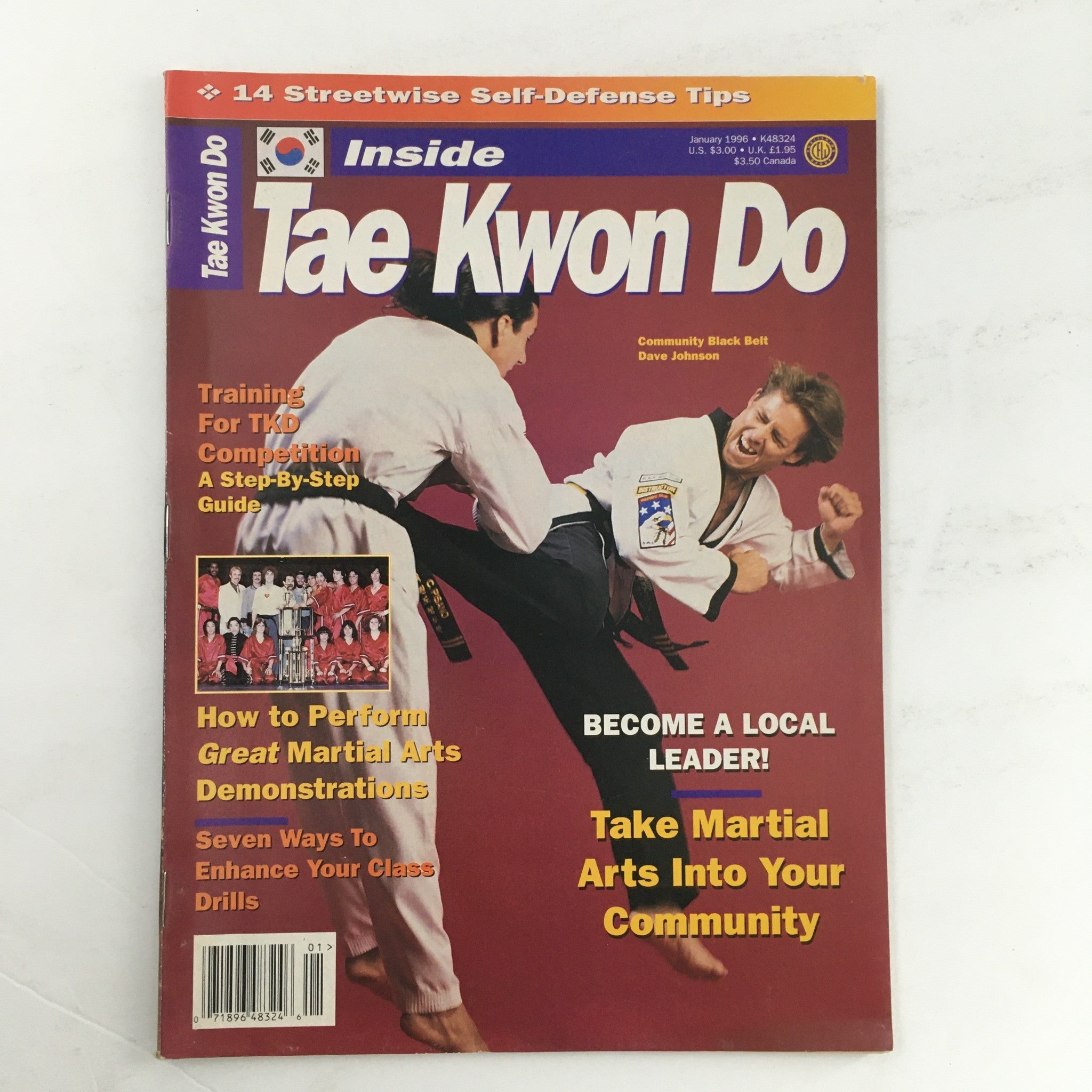 Inside Tae Kwon Do Magazine January 1996 Vol 5 #1 Dave Johnson Feature