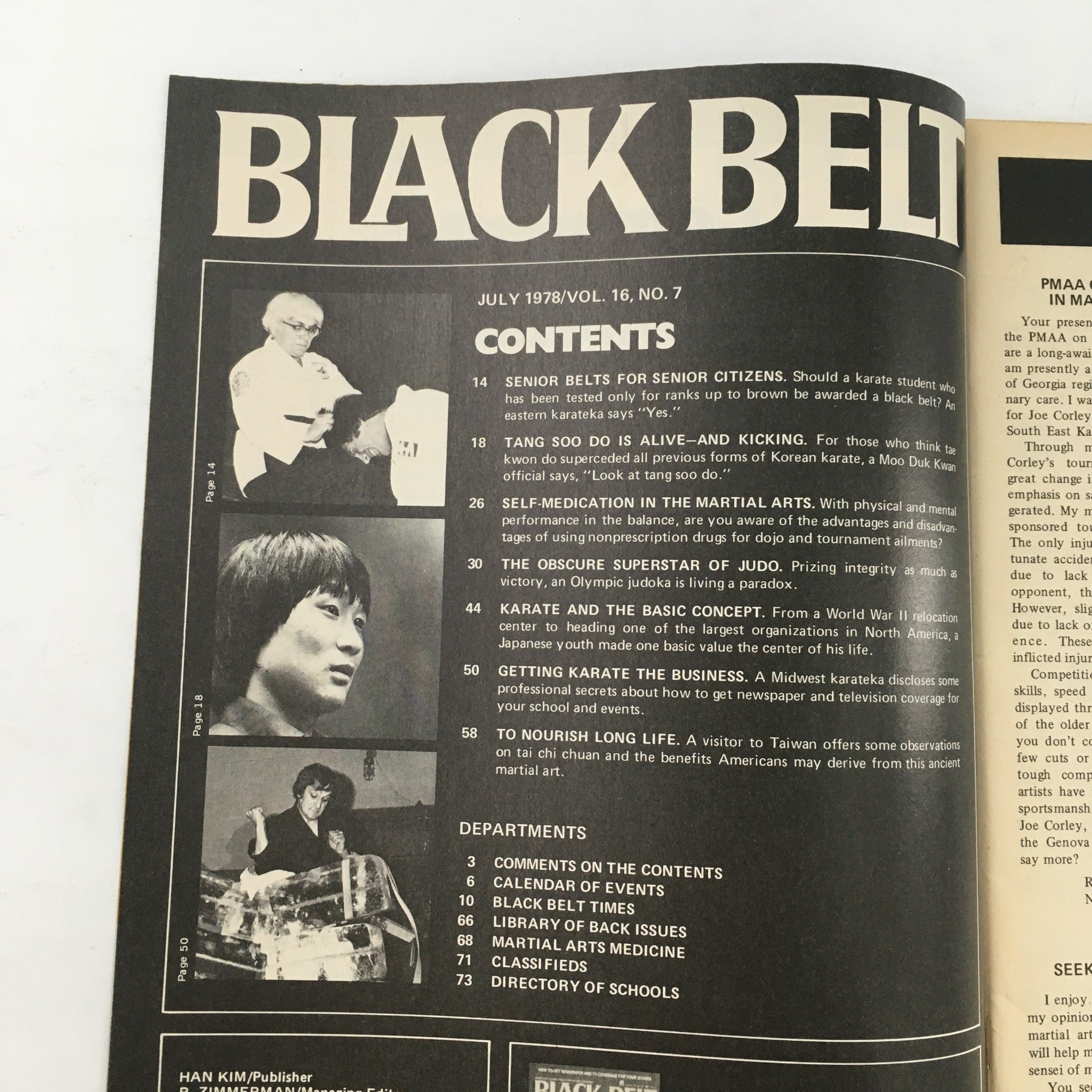 Black Belt Magazine July 1978 Vol 16 #7 Jeong Sook Lee & Jeff Scott Feature