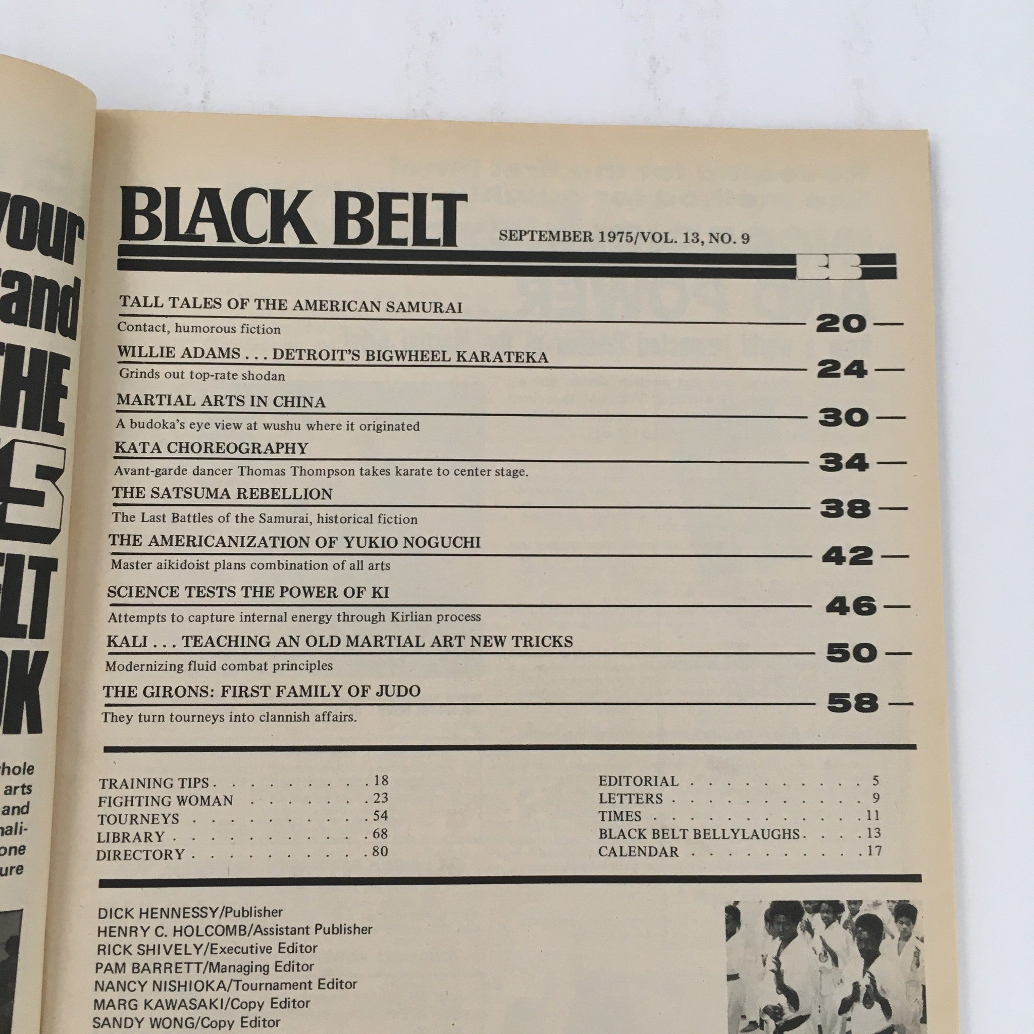 Black Belt Magazine September 1975 Vol 13 #9 Red China Montage Feature