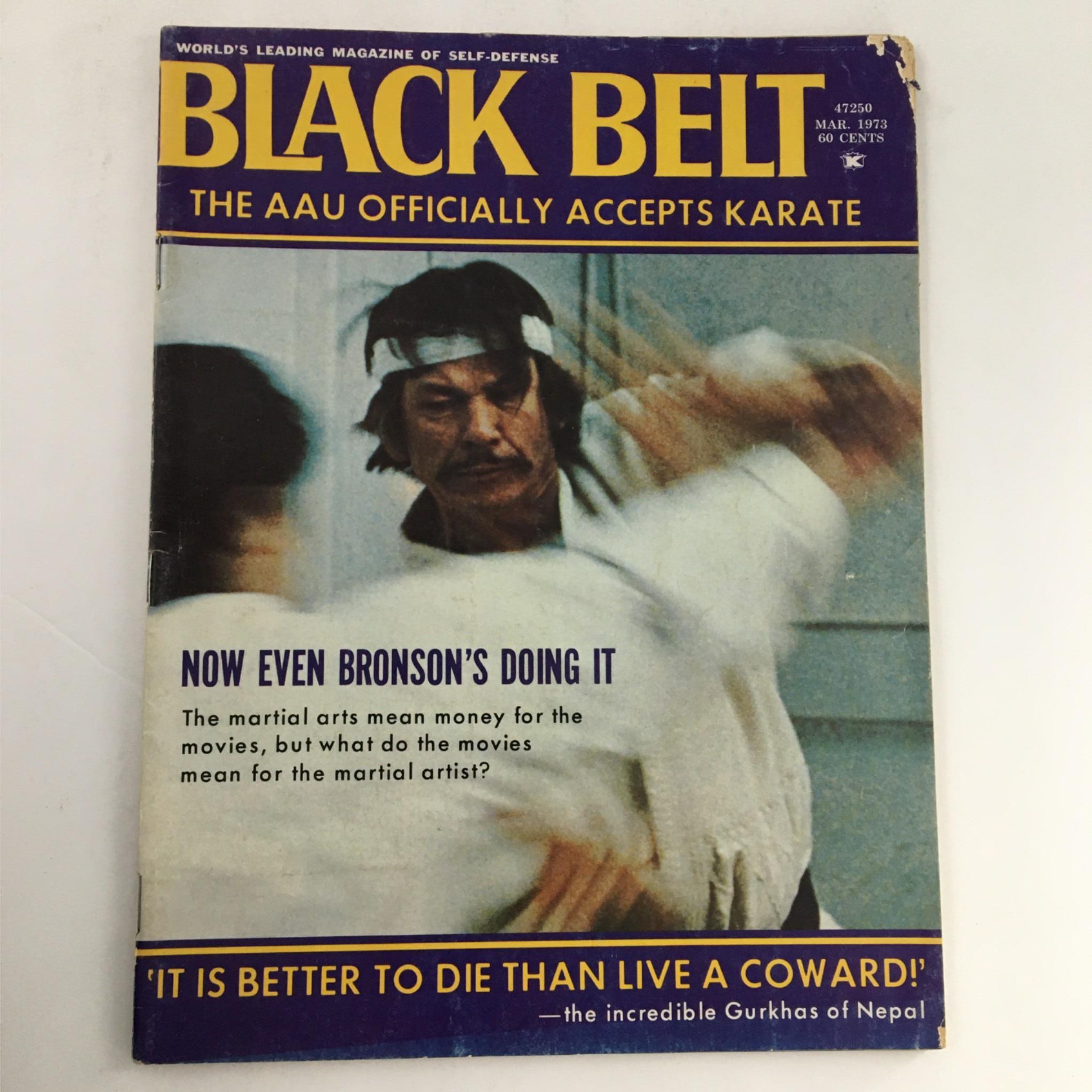 Black Belt Magazine March 1973 Charles Bronson, Charlie Lambur, No Label