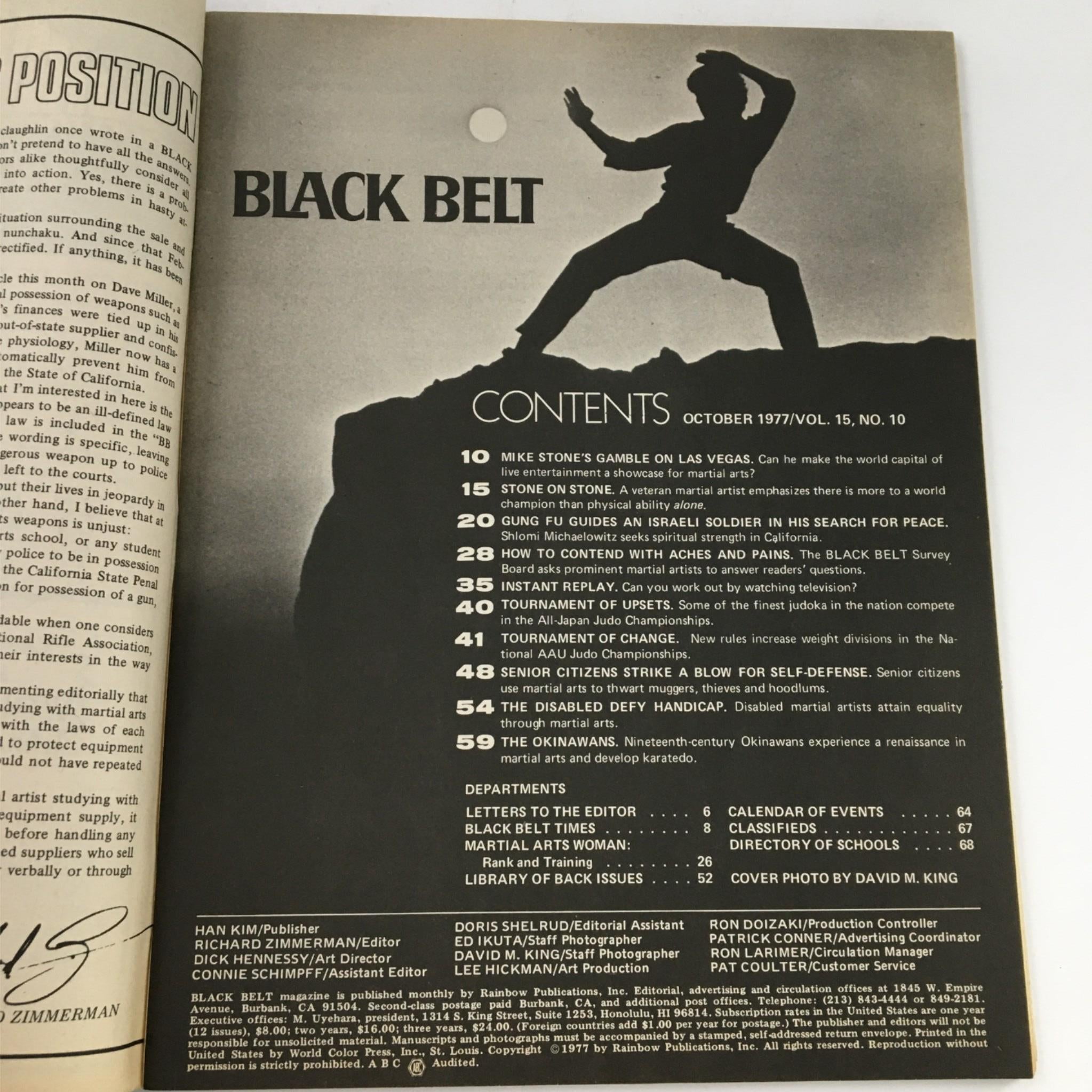 Black Belt Magazine October 1977 Mike Stone, AAU Judo Championships No Label