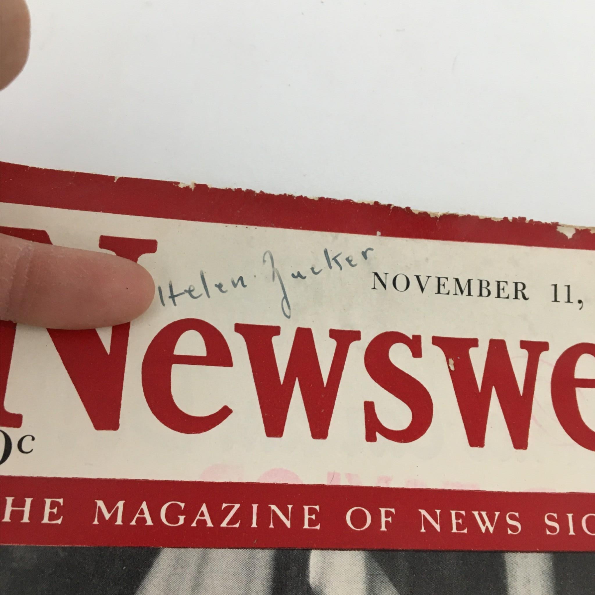 Newsweek Magazine November 11, 1940 What Roosevelt's Reelection Means to Nation