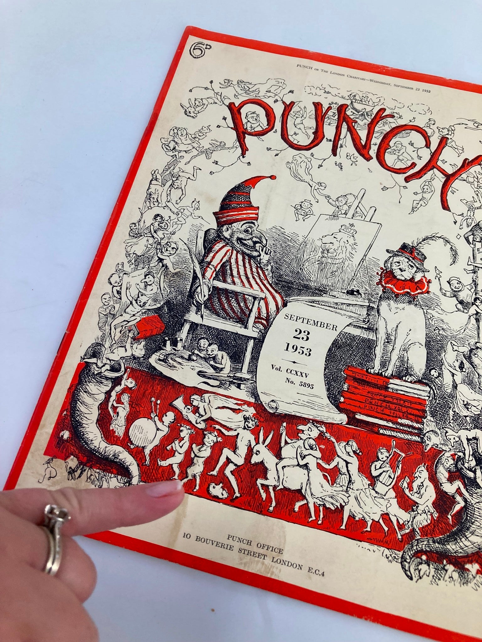 VTG Punch Magazine September 23 1953 Vol 225 #5895 WWII Cartoon & Humour