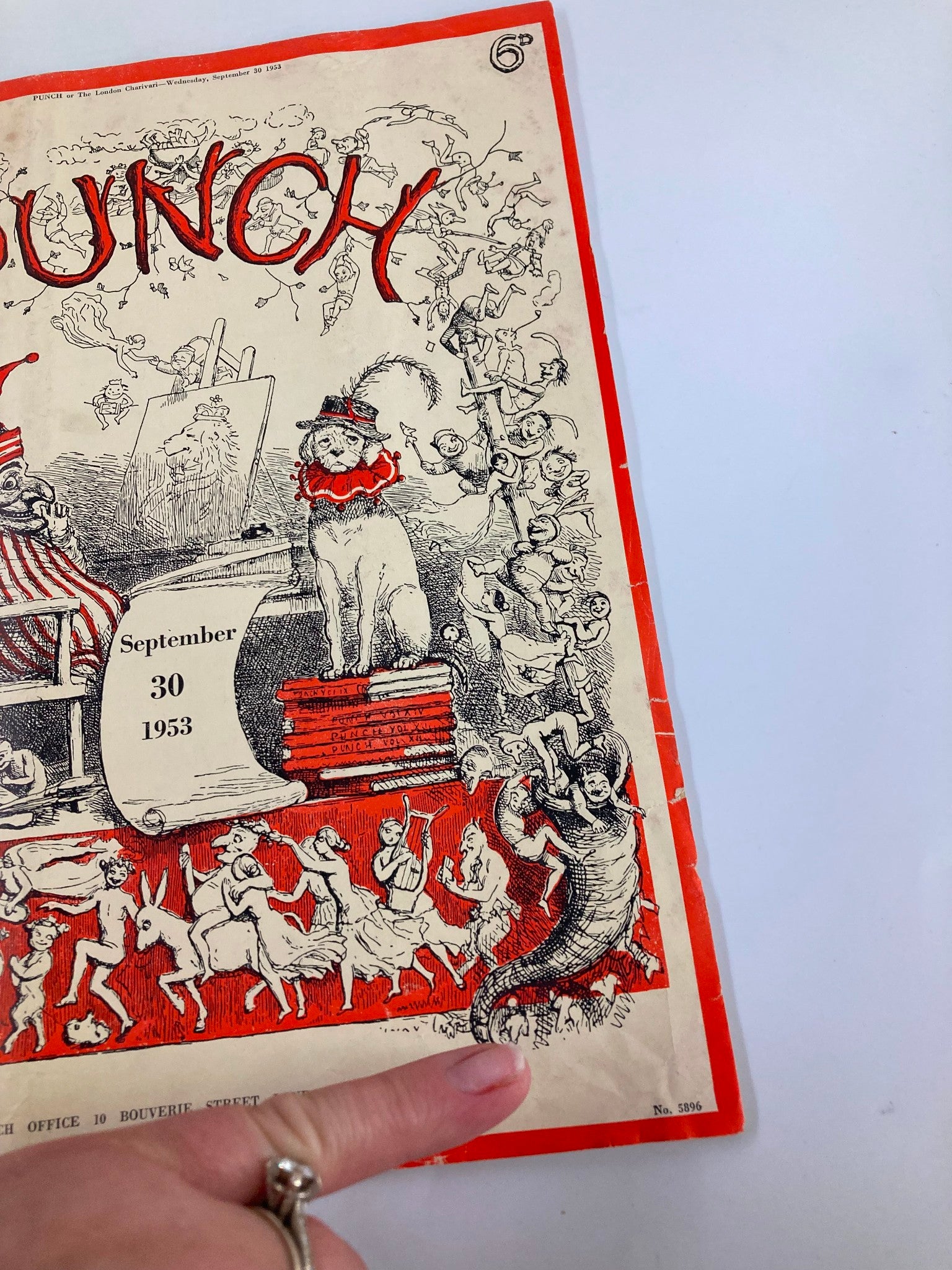 VTG Punch Magazine September 30 1953 Vol 225 #5896 WWII Cartoon & Humour