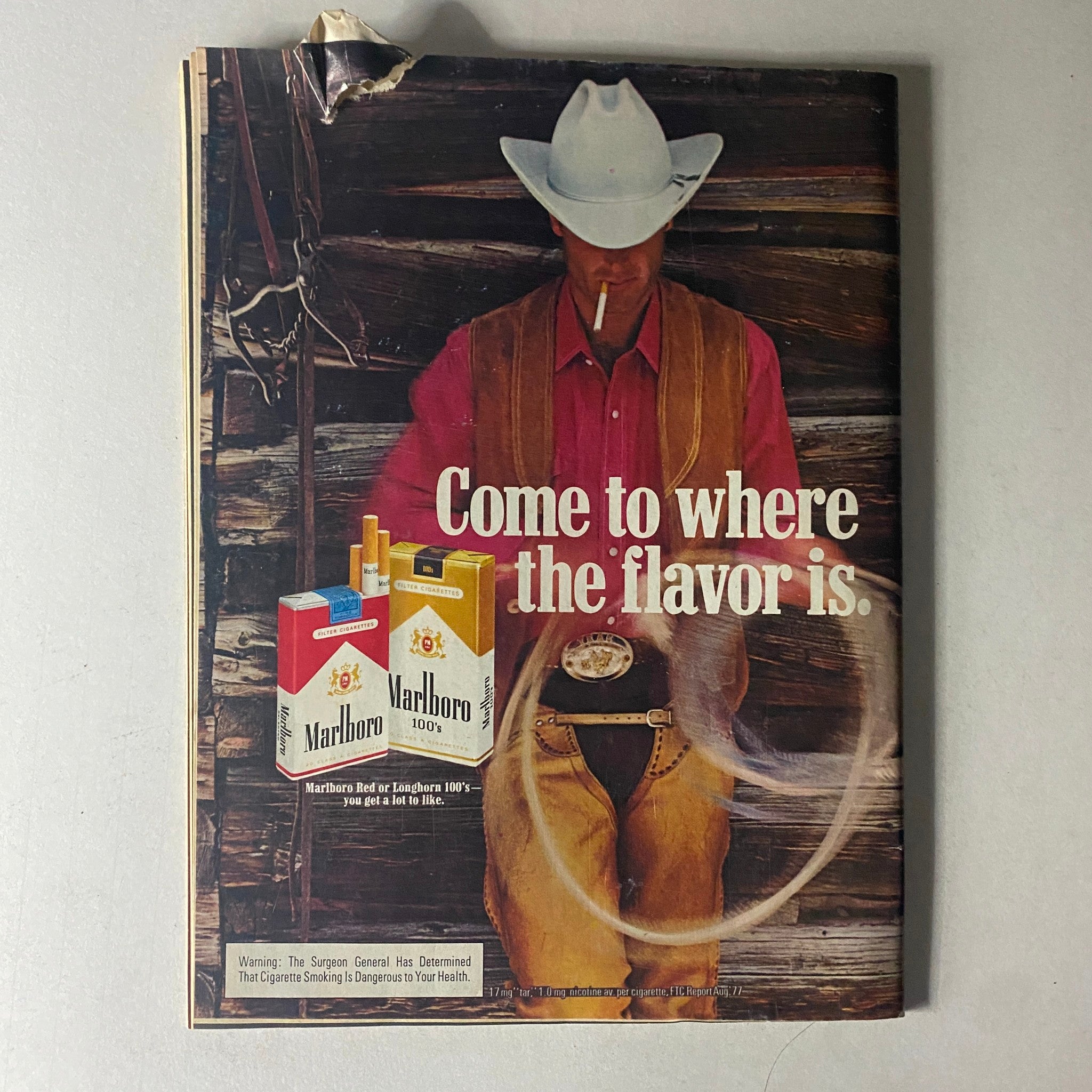 Cover of Motorcyclist Magazine June 1978 featuring a vintage Marlboro advertisement with a cowboy, showcasing classic motorcycle culture.