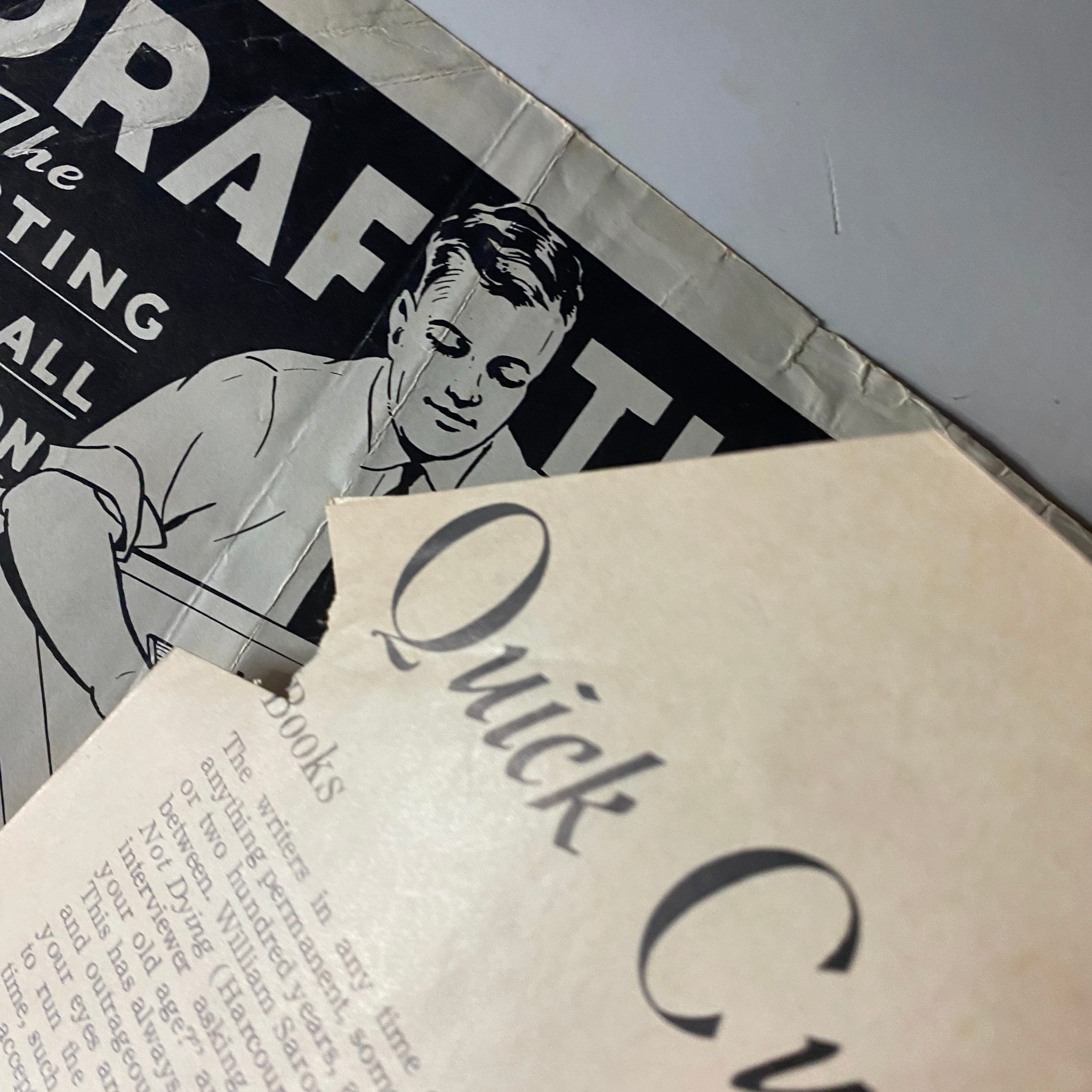 Interior of Cavalcade Magazine April 1964 showing vintage literary advertisements and content layout, reflecting mid-20th century publishing style.