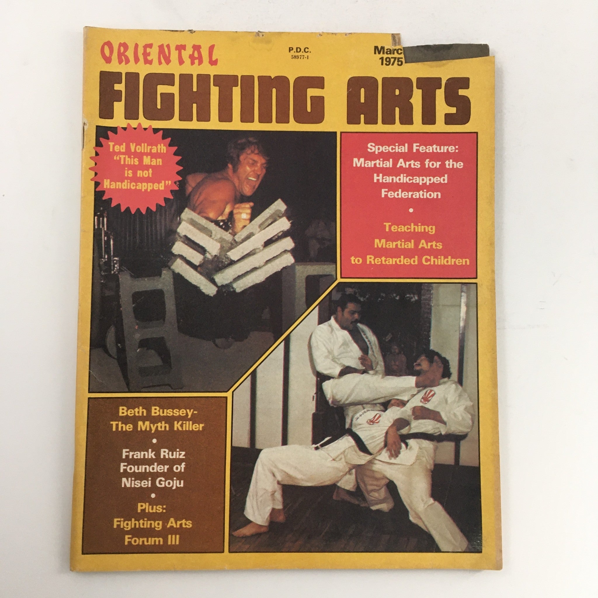 Oriental Fighting Arts Magazine March 1975 Vol 1 #7 Ted Vollrath & Frank Ruiz