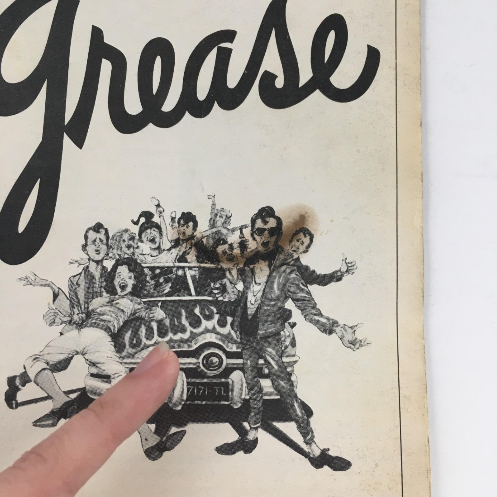 1978 Playbill Grease by Jim Jacobs & Warren Casey at Royal Theatre